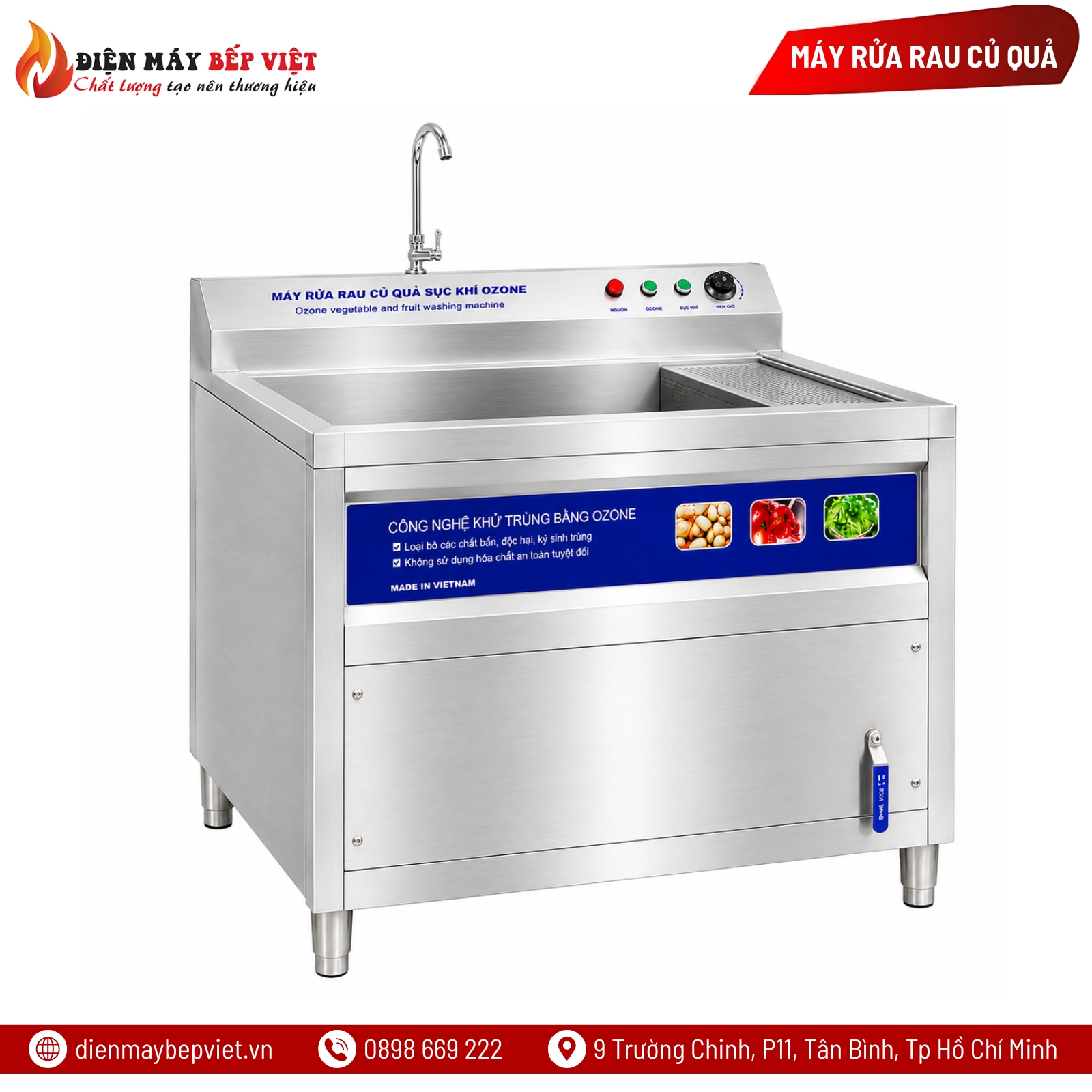 Máy Rửa Rau Củ Quả Sục Khí Ozone BV-1000