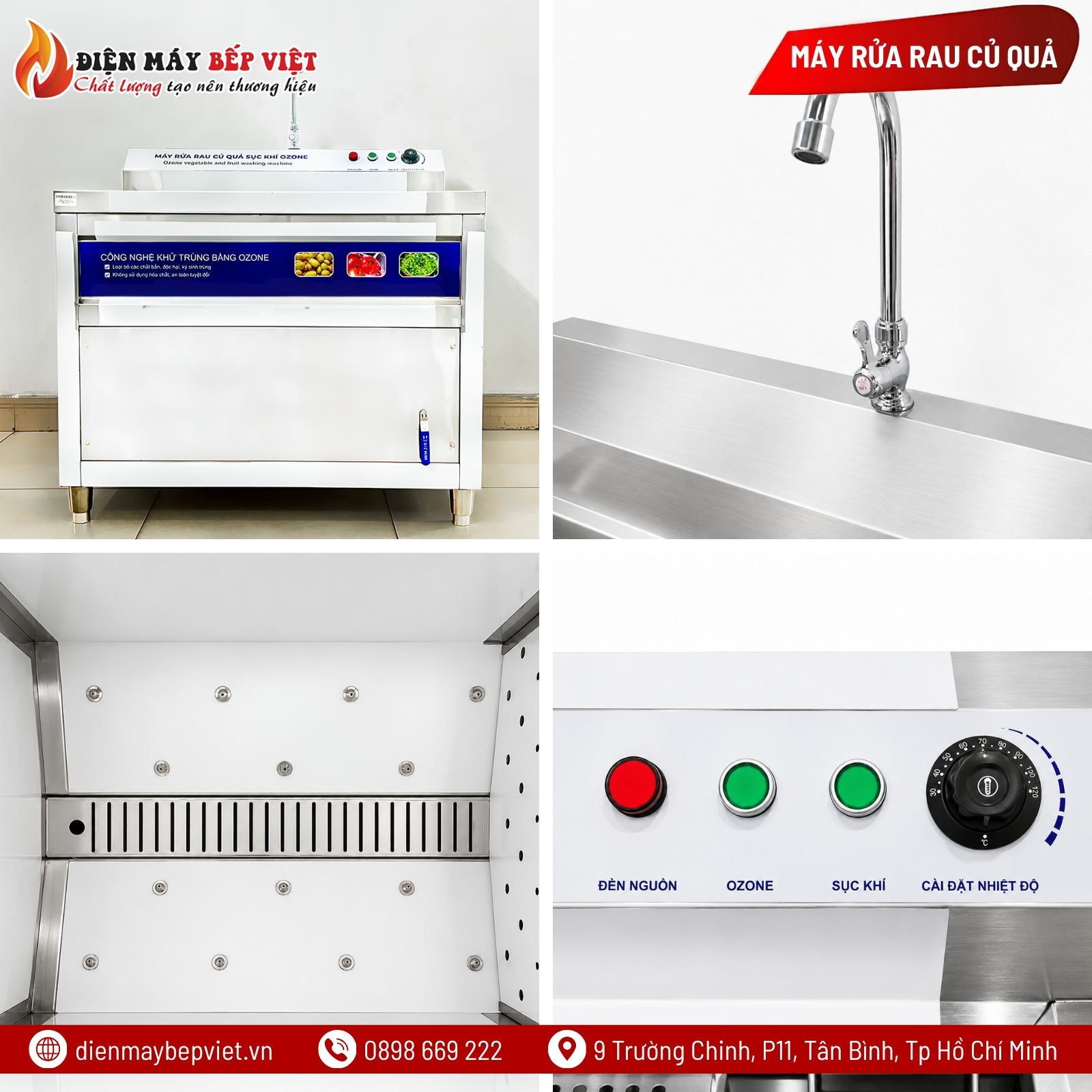 Máy Rửa Rau Củ Quả Sục Khí Ozone BV-1000
