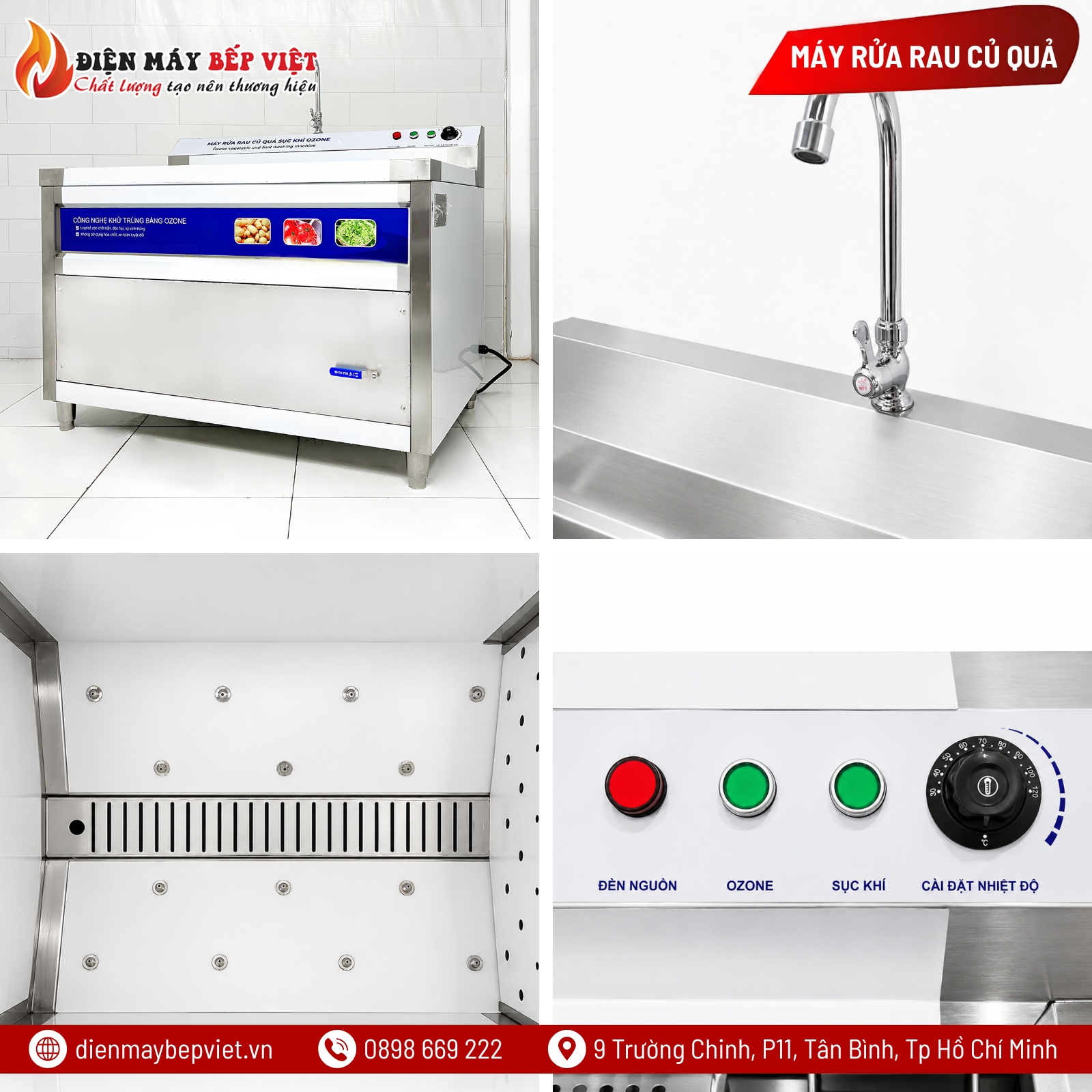Máy Rửa Rau Củ Quả Sục Khí Ozone BV-1200
