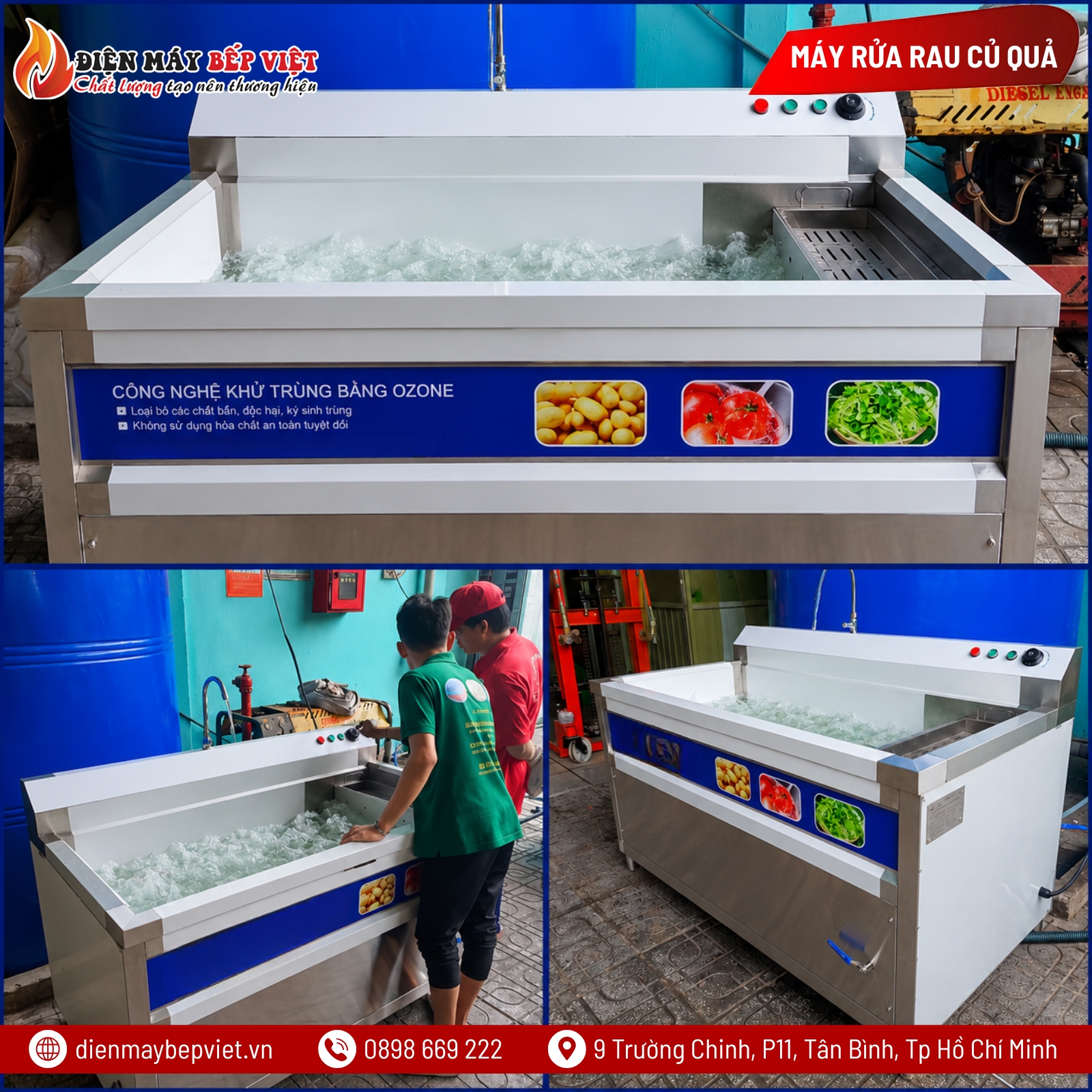 Máy Rửa Rau Củ Quả Sục Khí Ozone BV-1200