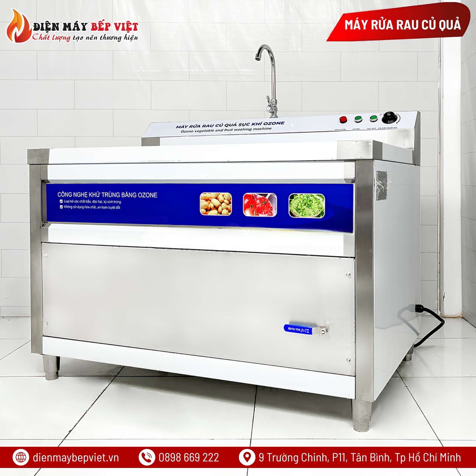 Máy Rửa Rau Củ Quả Sục Khí Ozone BV-1200