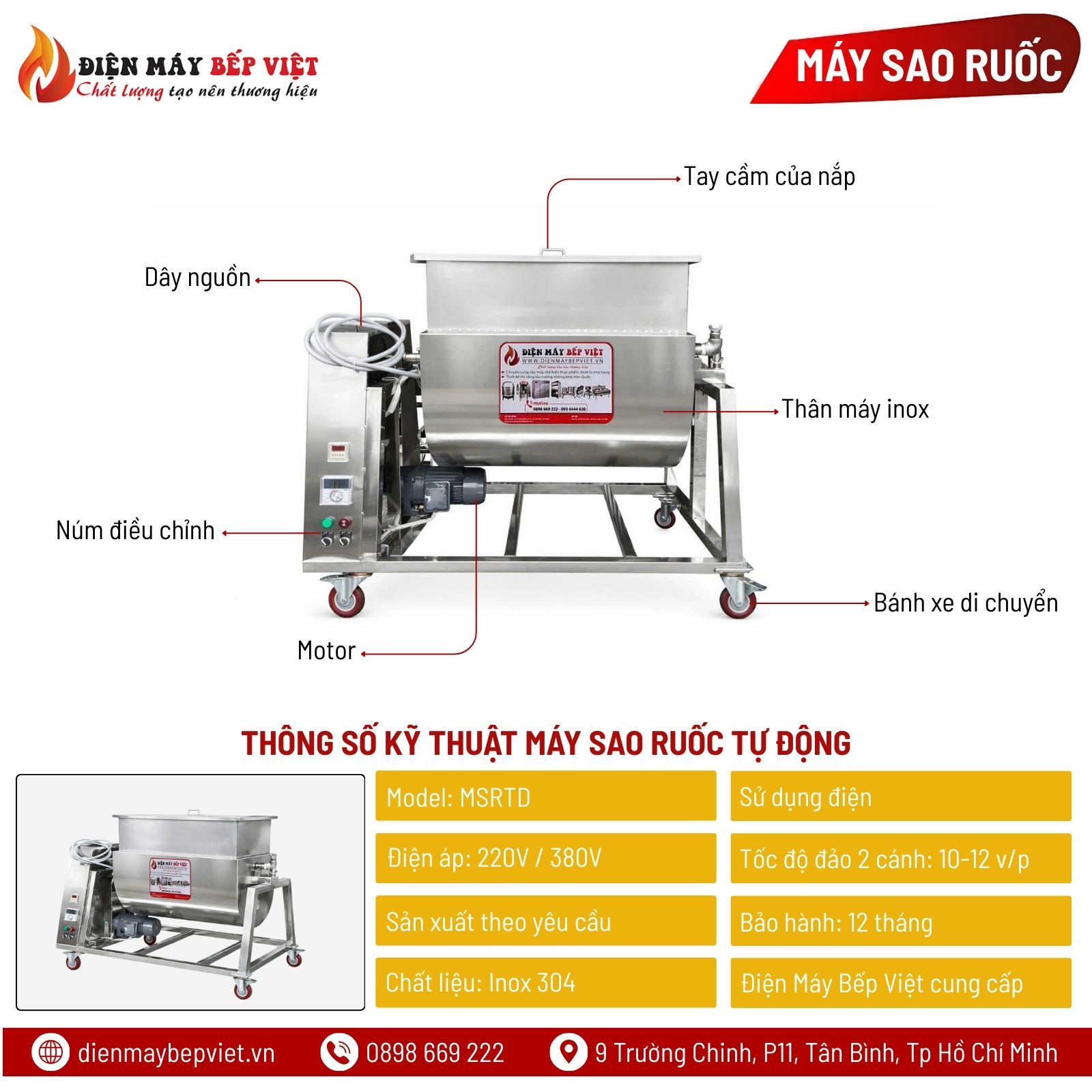 Máy Sao Ruốc Tự Động