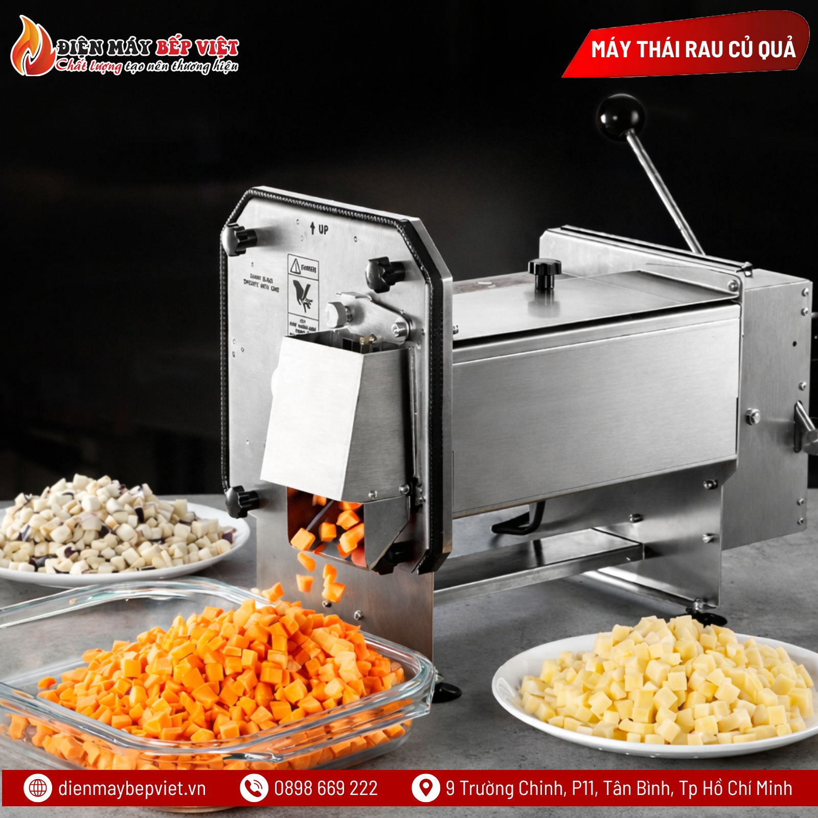 Máy Thái Hạt Lựu Rau Củ YC-333