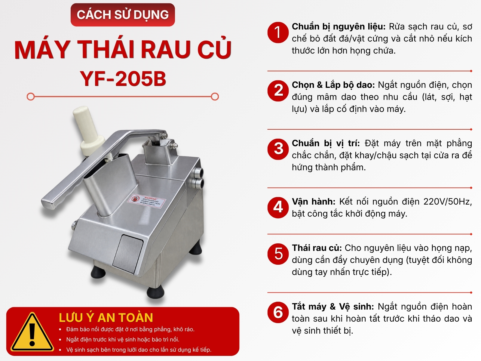Máy Thái Rau Củ Công Nghiệp YF-205B
