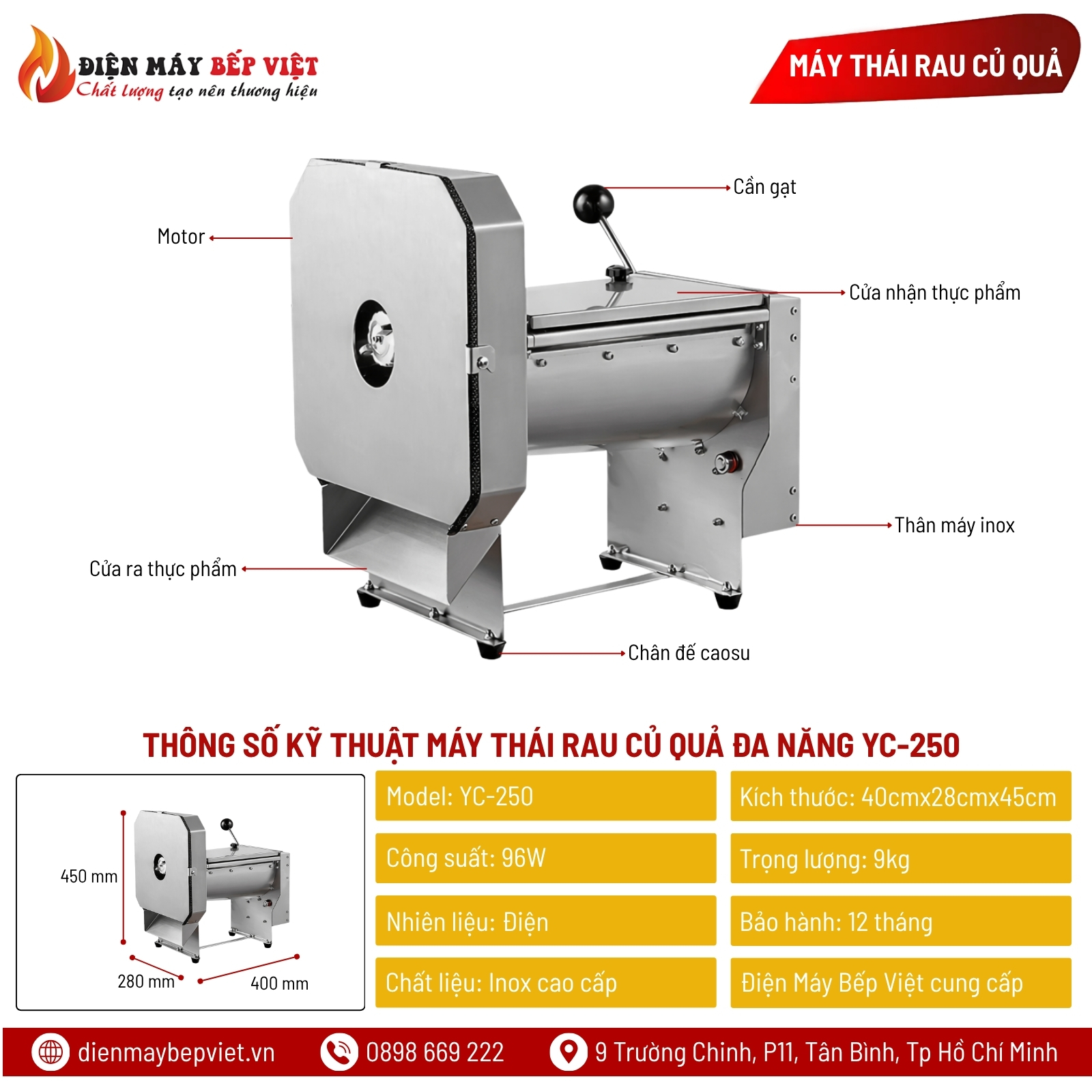 Máy Thái Rau Củ Mini Đa Năng YC-250