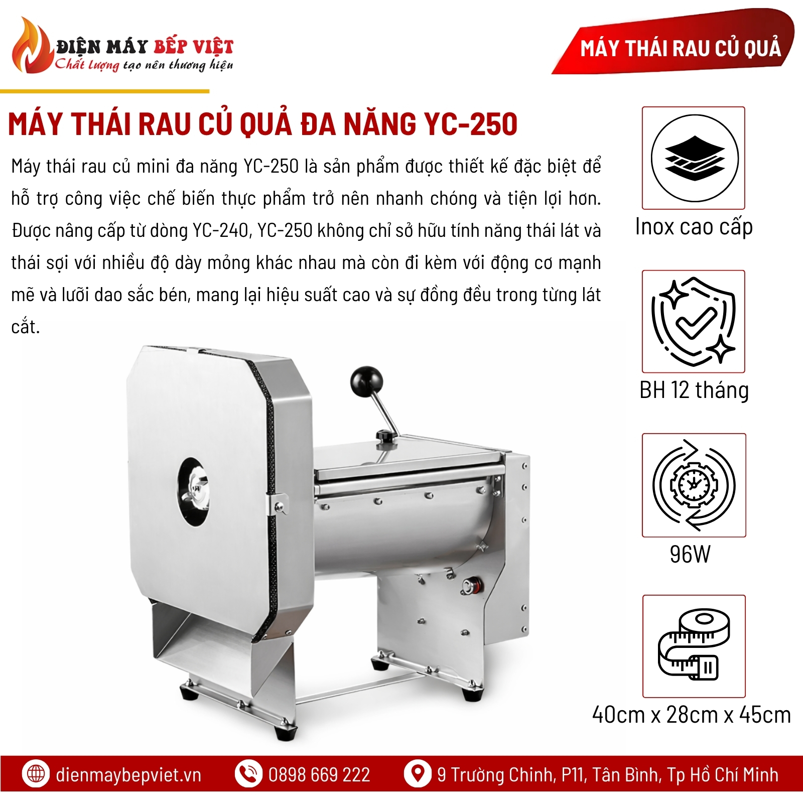 Máy Thái Rau Củ Mini Đa Năng YC-250