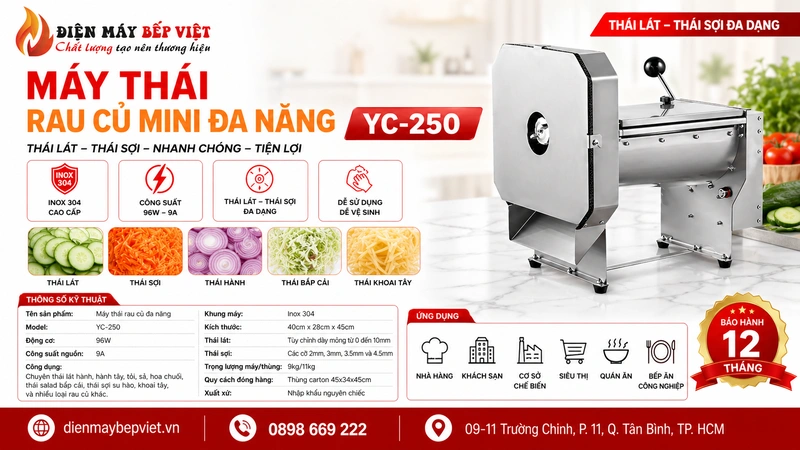 Máy Thái Rau Củ Mini Gia Đình YC-250