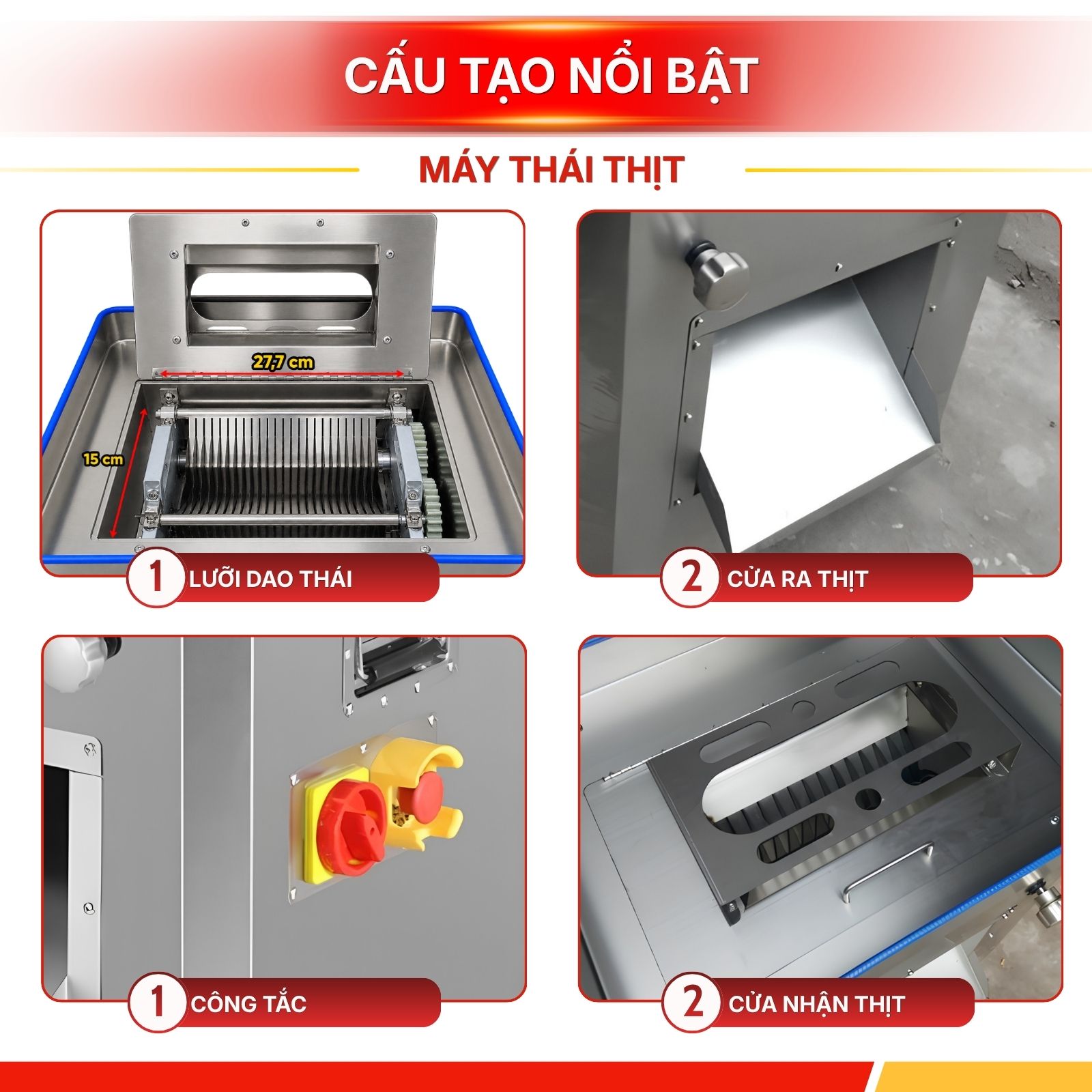 Máy Thái Thịt Công Nghiệp DQ125