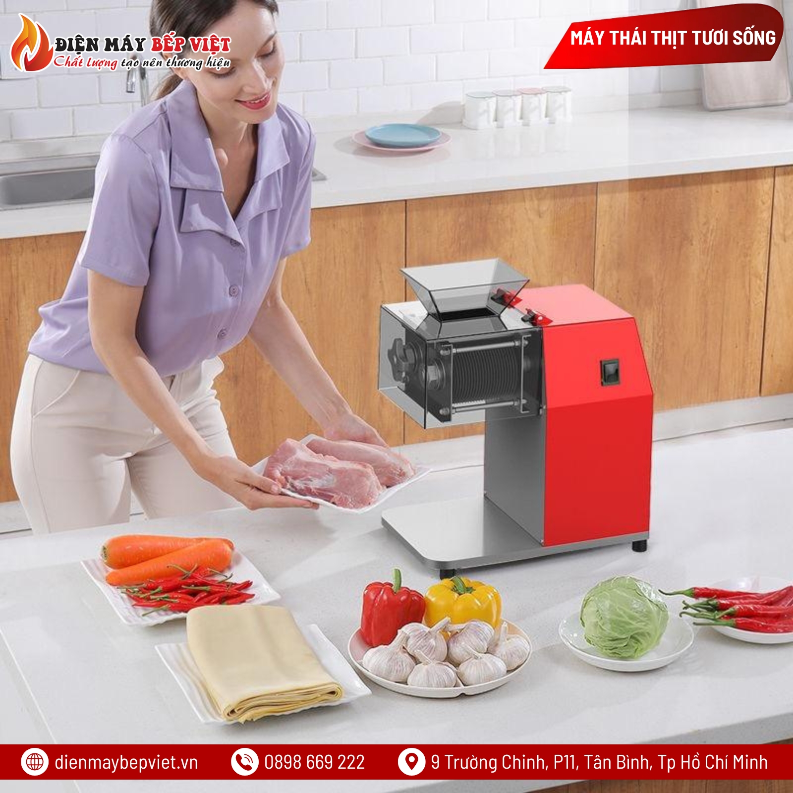 Máy Thái Thịt Tươi Sống DQ-90
