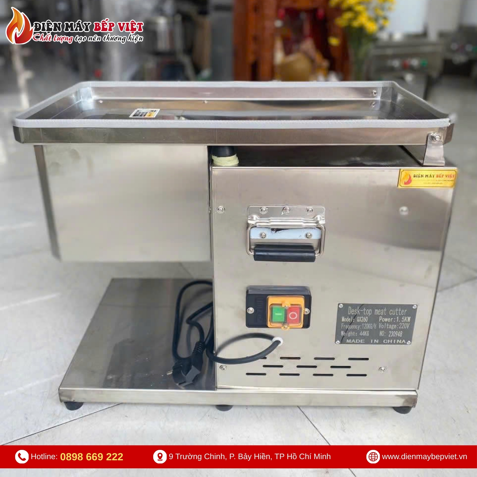 Máy thái thịt tươi sống QX-260