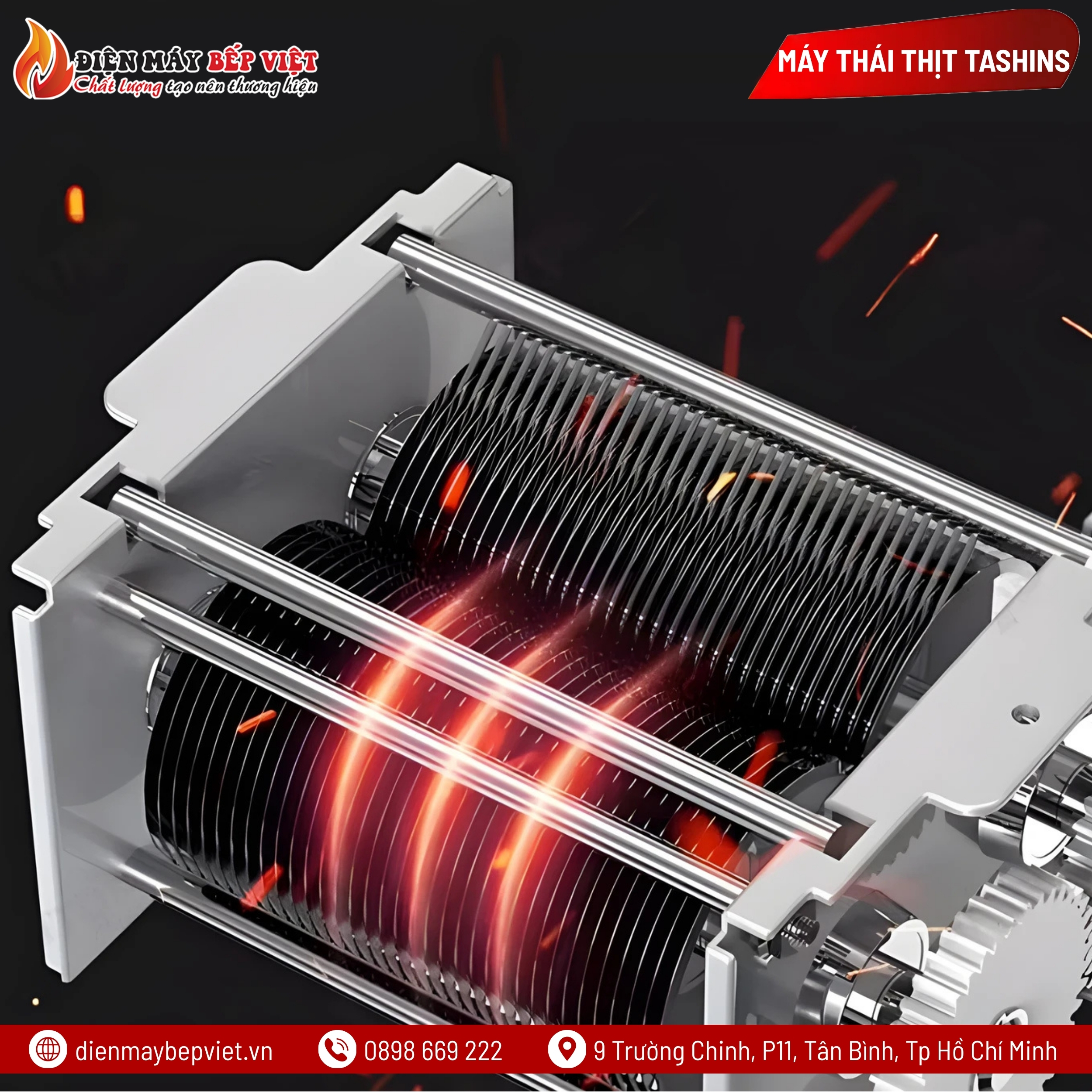 Máy Thái Thịt Tươi Sống Tashins