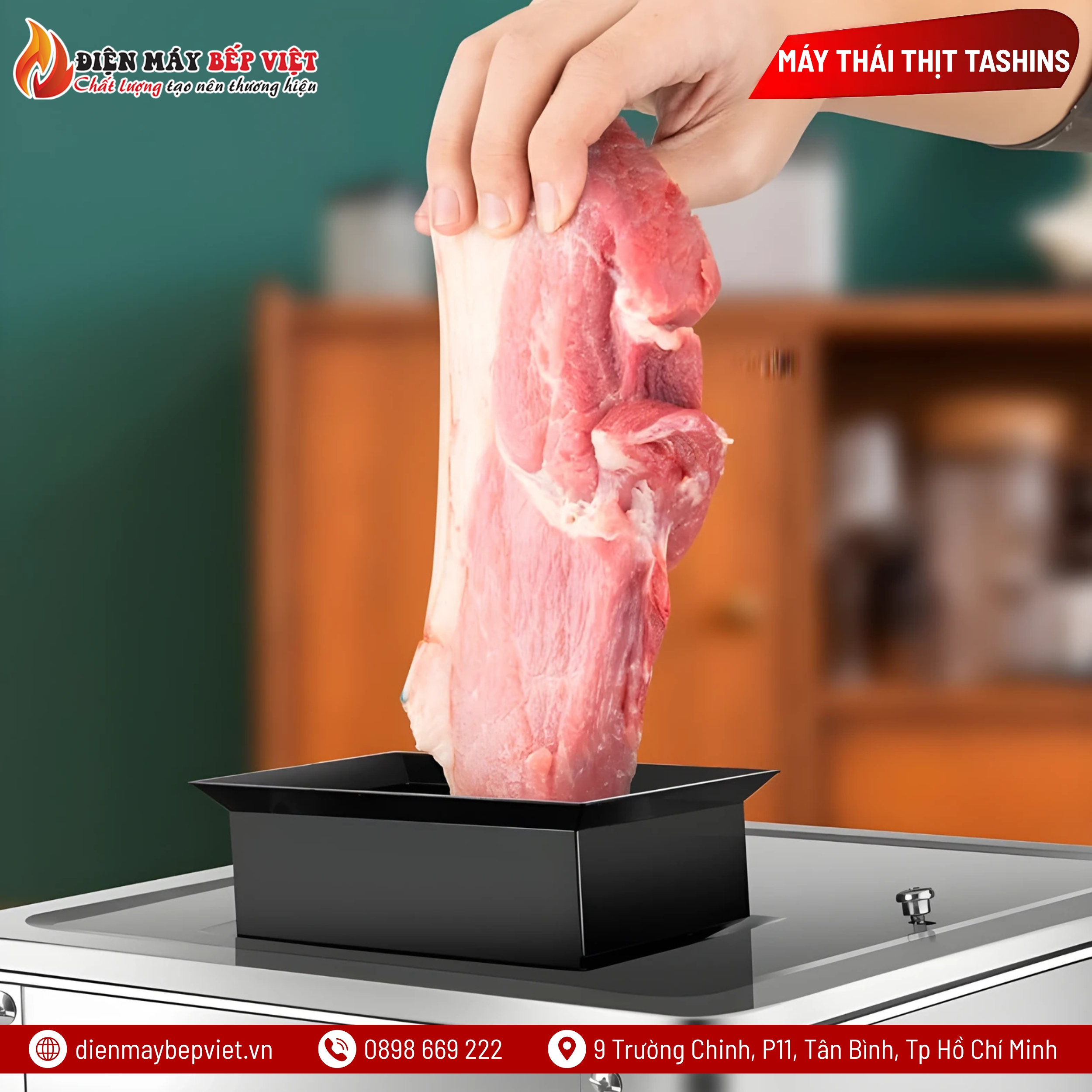 Máy Thái Thịt Tươi Sống Tashins