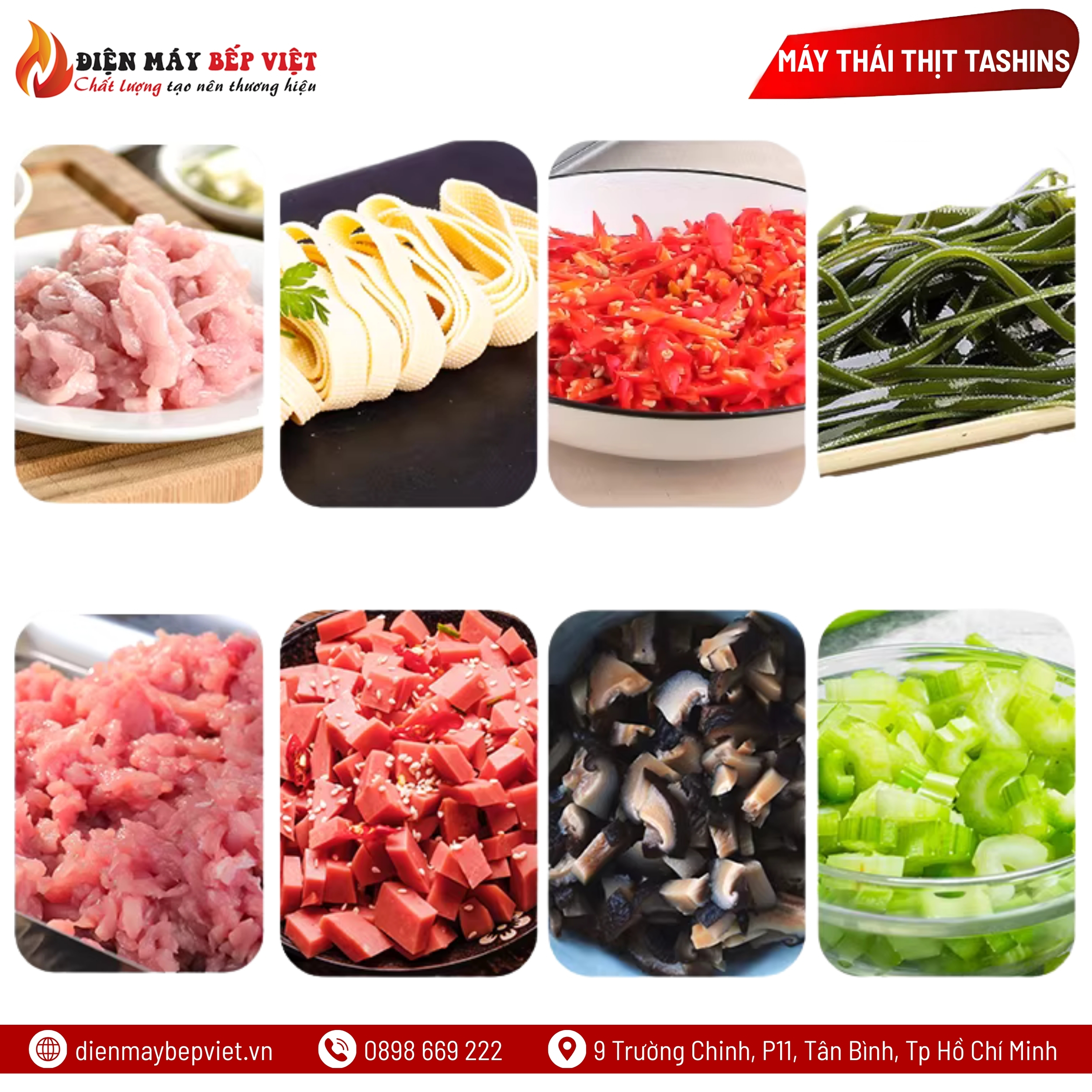 Máy Thái Thịt Tươi Sống Tashins