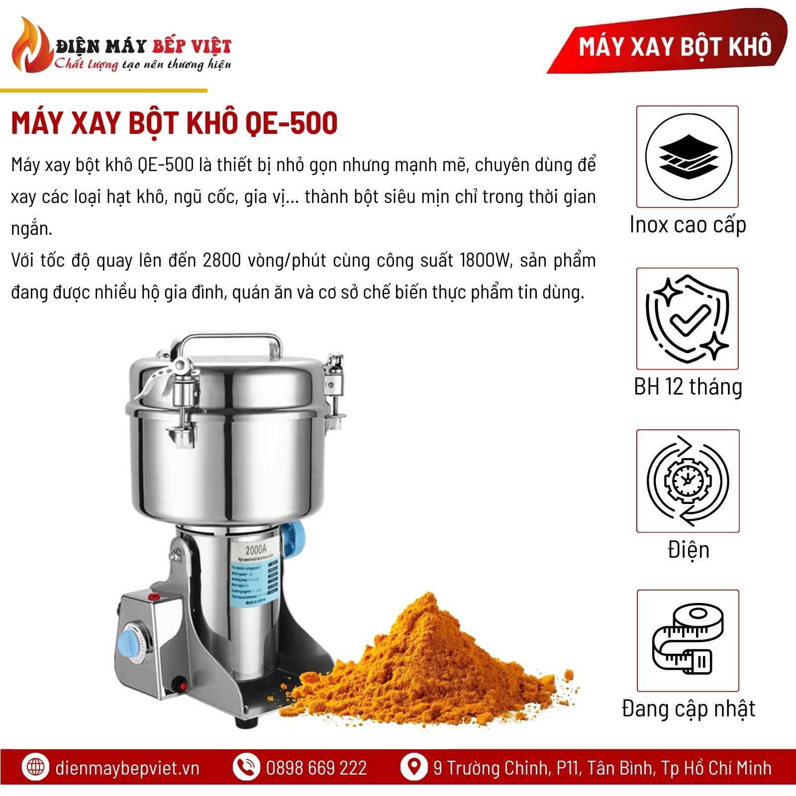 Máy Xay Bột Khô QE-500
