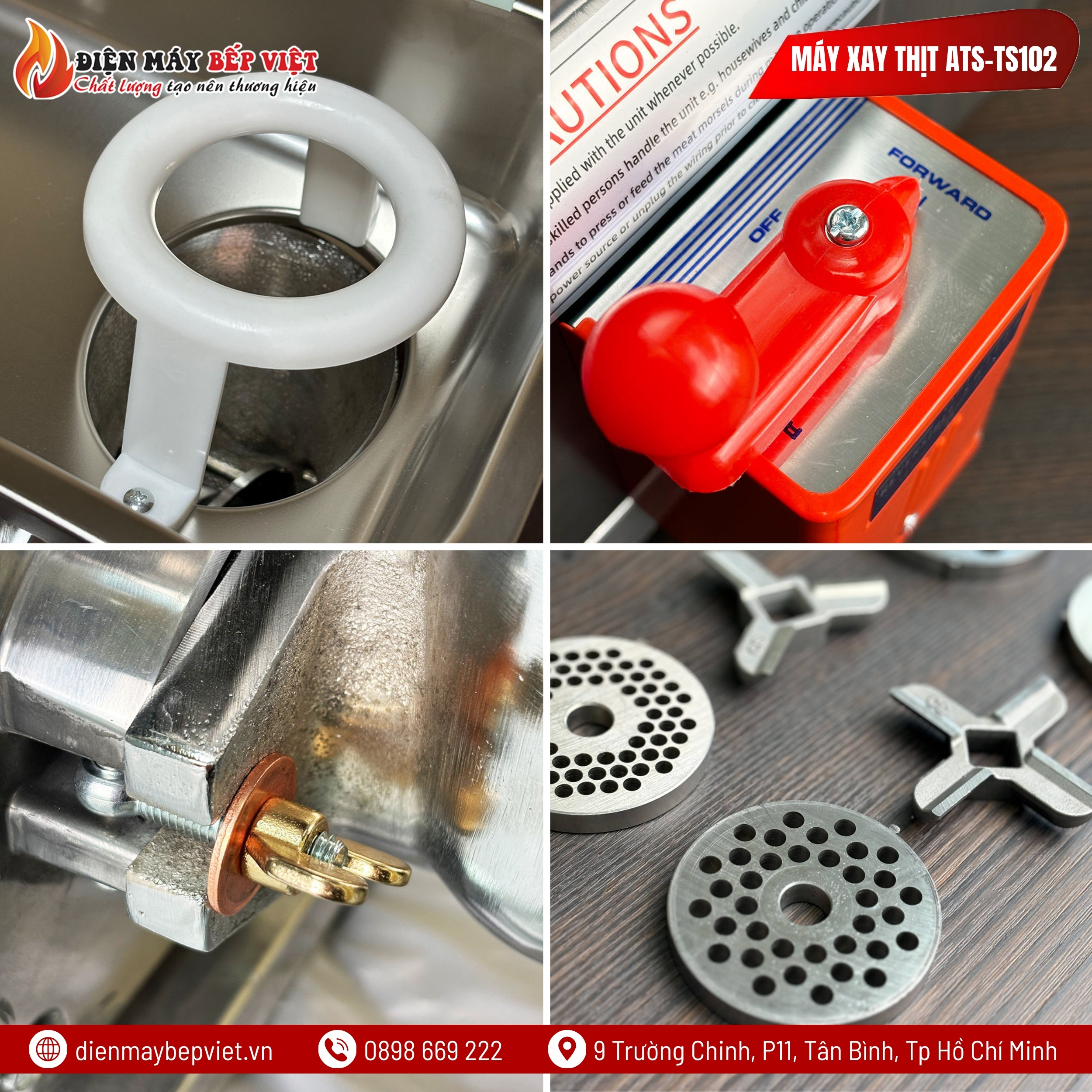 Máy Xay Đùn Thịt Công Nghiệp ATS-TS102