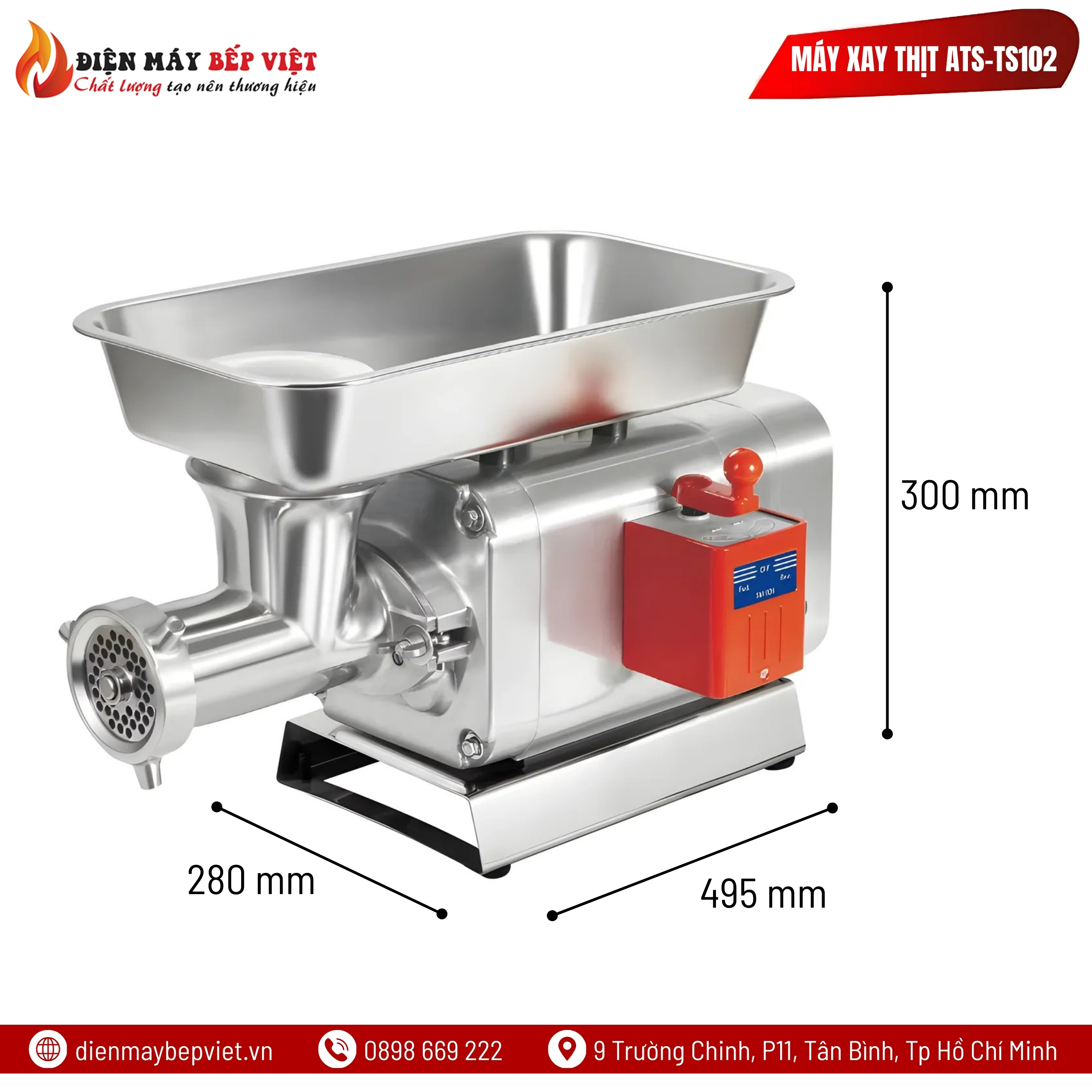 Máy Xay Đùn Thịt Công Nghiệp ATS-TS102