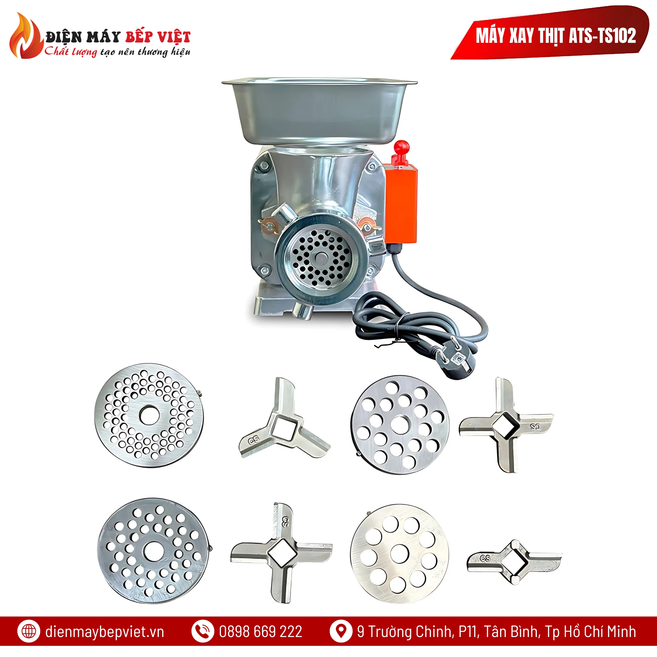 Máy Xay Đùn Thịt Công Nghiệp ATS-TS102