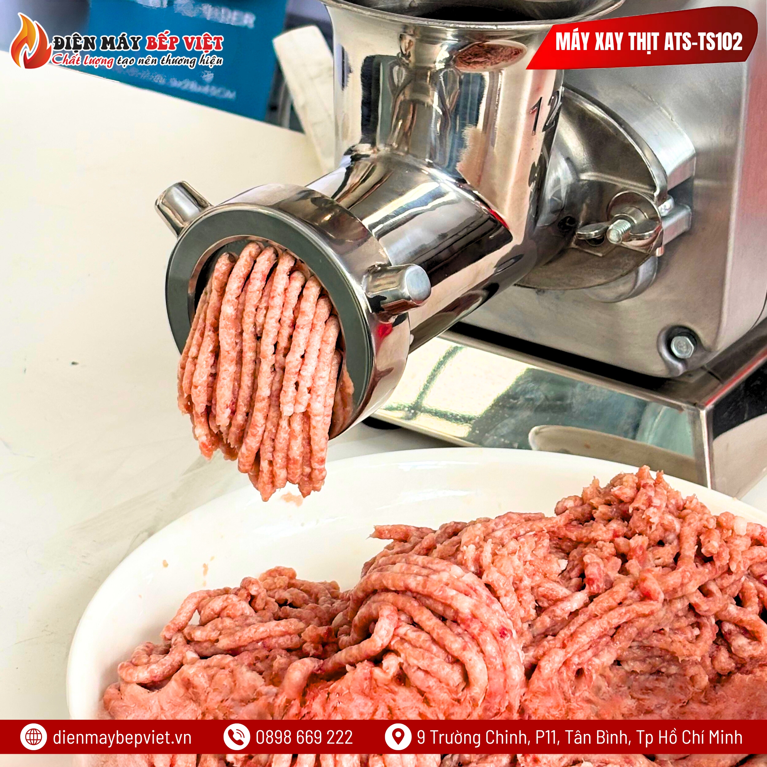 Máy Xay Đùn Thịt Công Nghiệp ATS-TS102