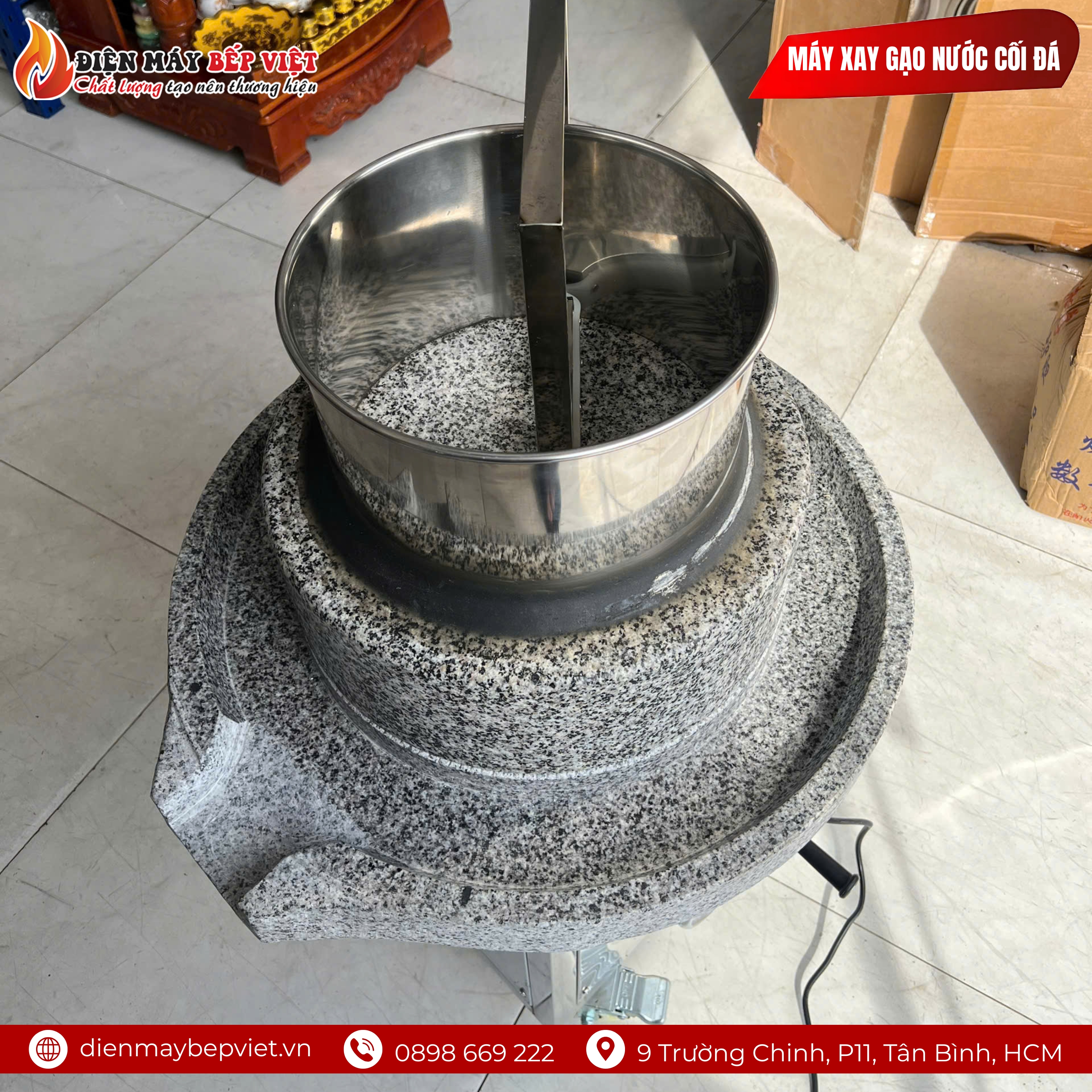 Máy Xay Gạo Nước Cối Đá 13,5Kg/h