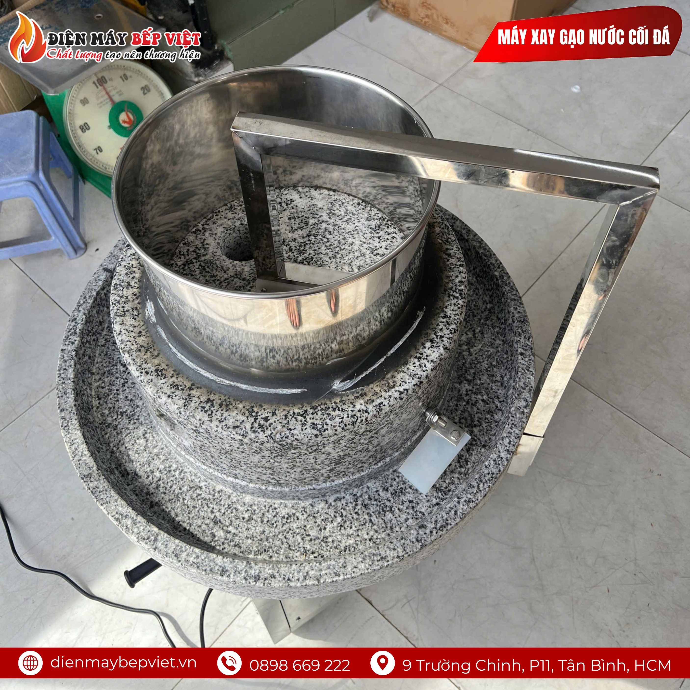 Máy Xay Gạo Nước Cối Đá 17,5Kg/h