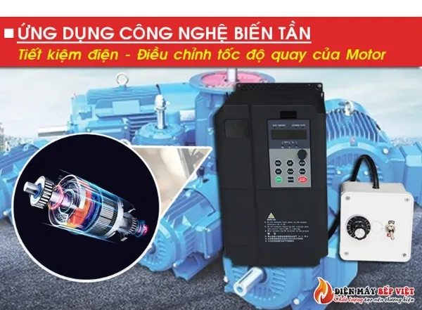 Máy xay giò chả được úng dụng công nghệ biến 