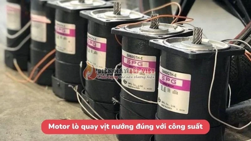 motor lò quay vịt nướng đúng với công suất