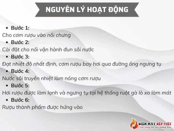 Nguyên lý hoạt động nồi nấu rượu bằng điện