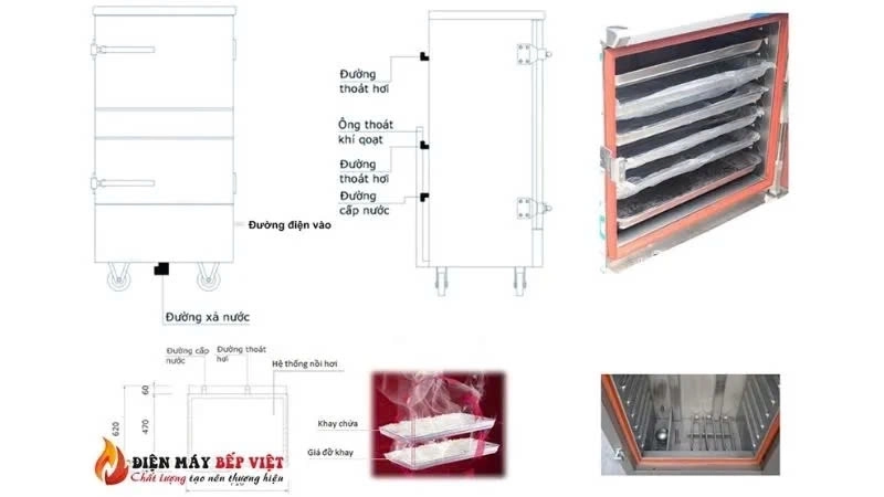 nguyên lý hoạt động tủ hấp cơm công nghiệp