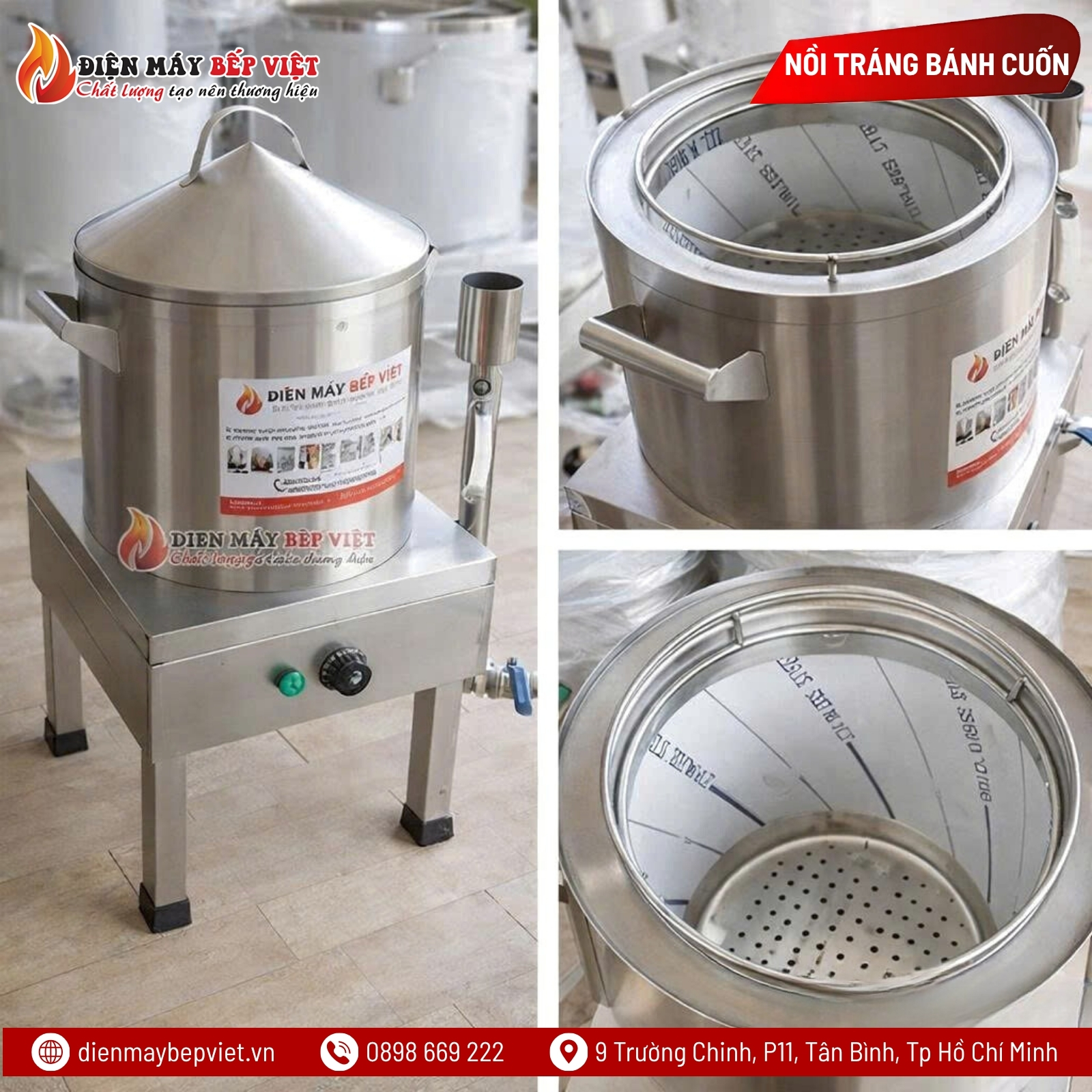 Nồi Cuốn Bánh Tráng Bằng Điện 40Cm