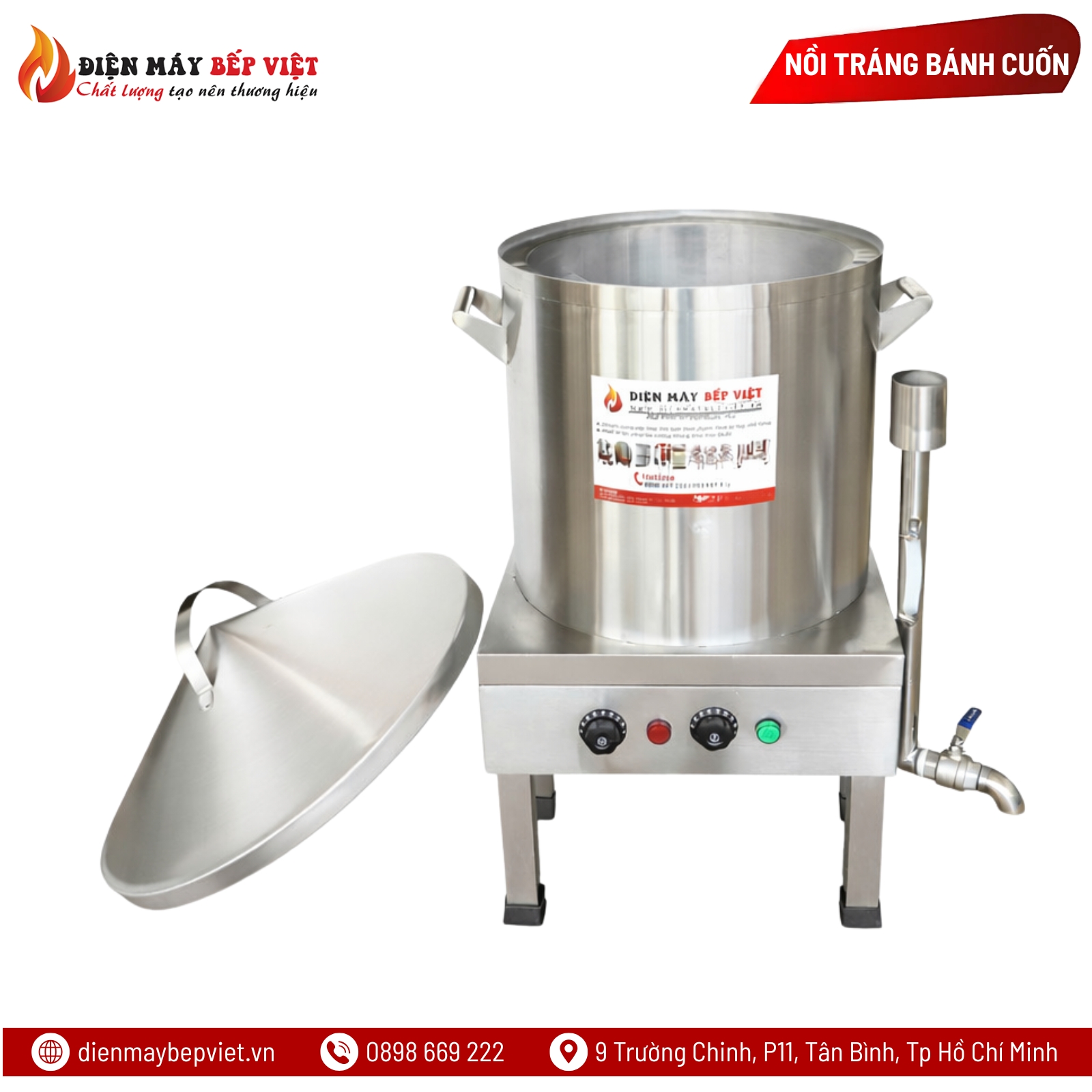 Nồi Cuốn Bánh Tráng Bằng Điện 50Cm