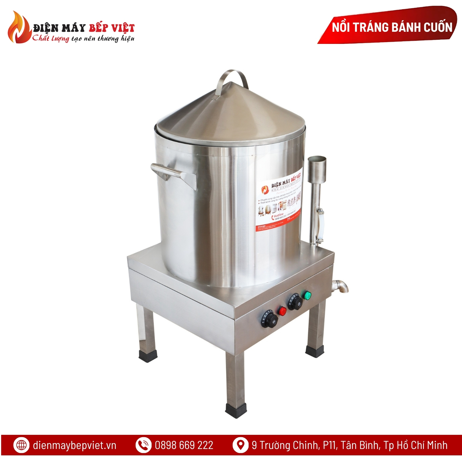 Nồi Cuốn Bánh Tráng Bằng Điện 50Cm