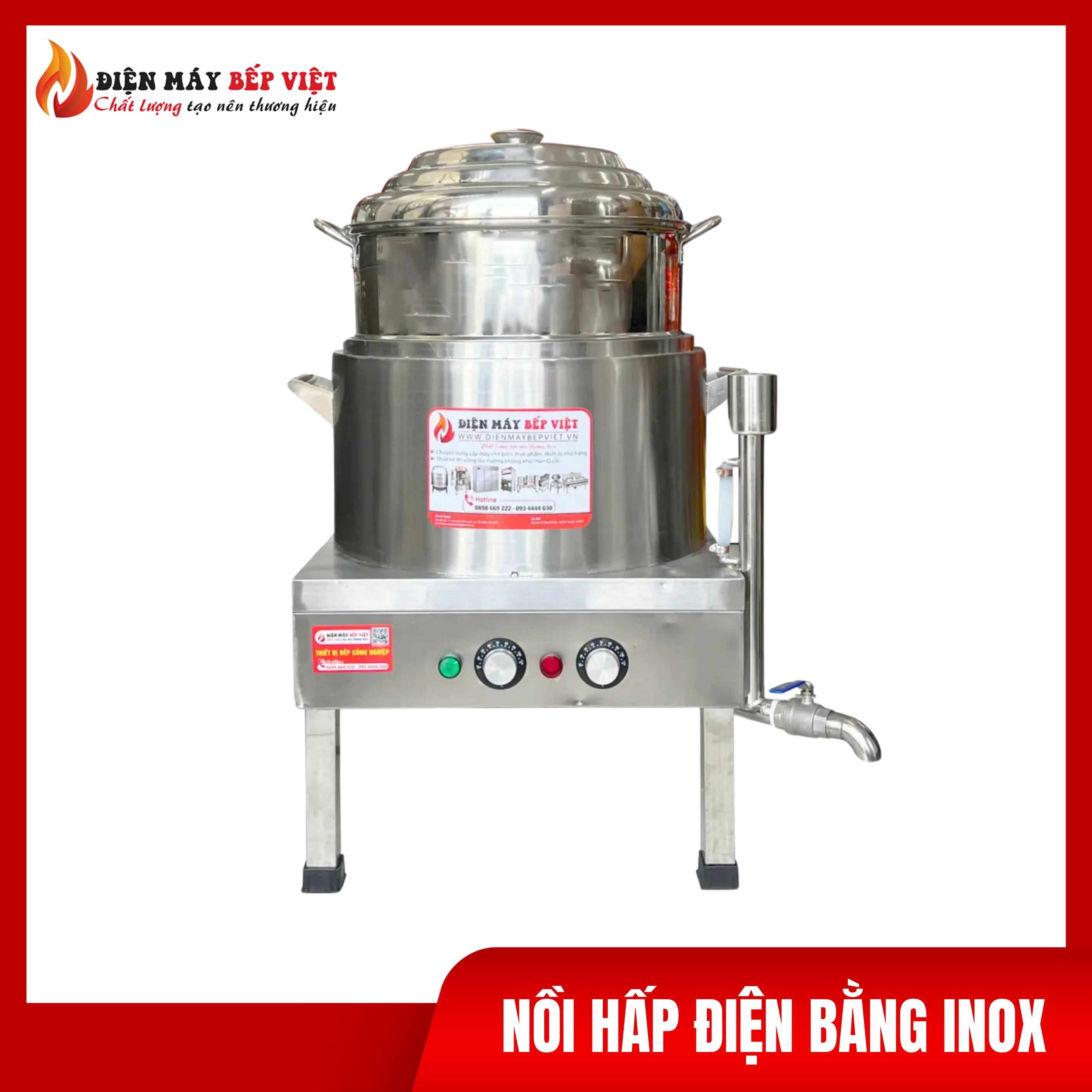 Nồi Hấp Điện Bằng Inox