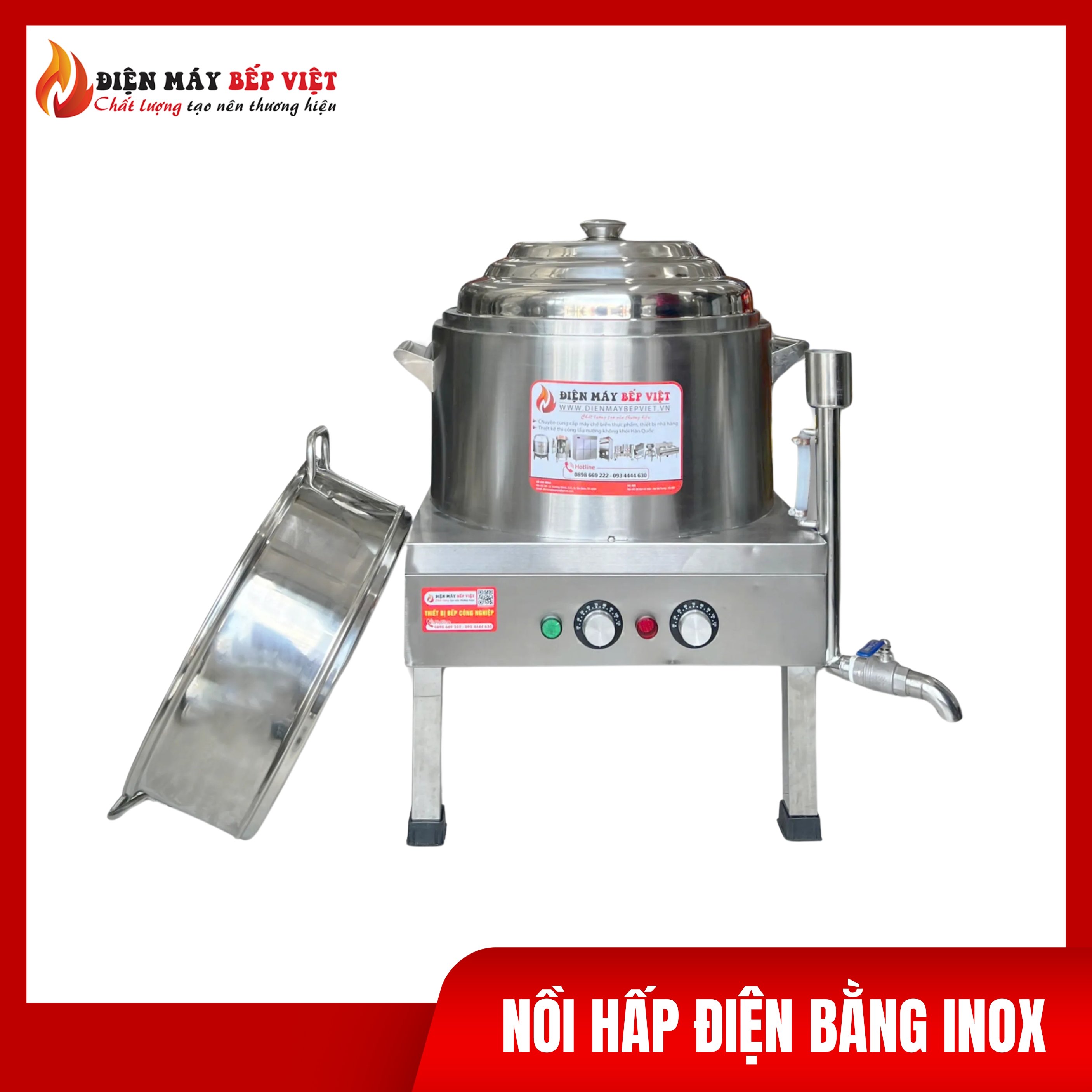 Nồi Hấp Điện Bằng Inox