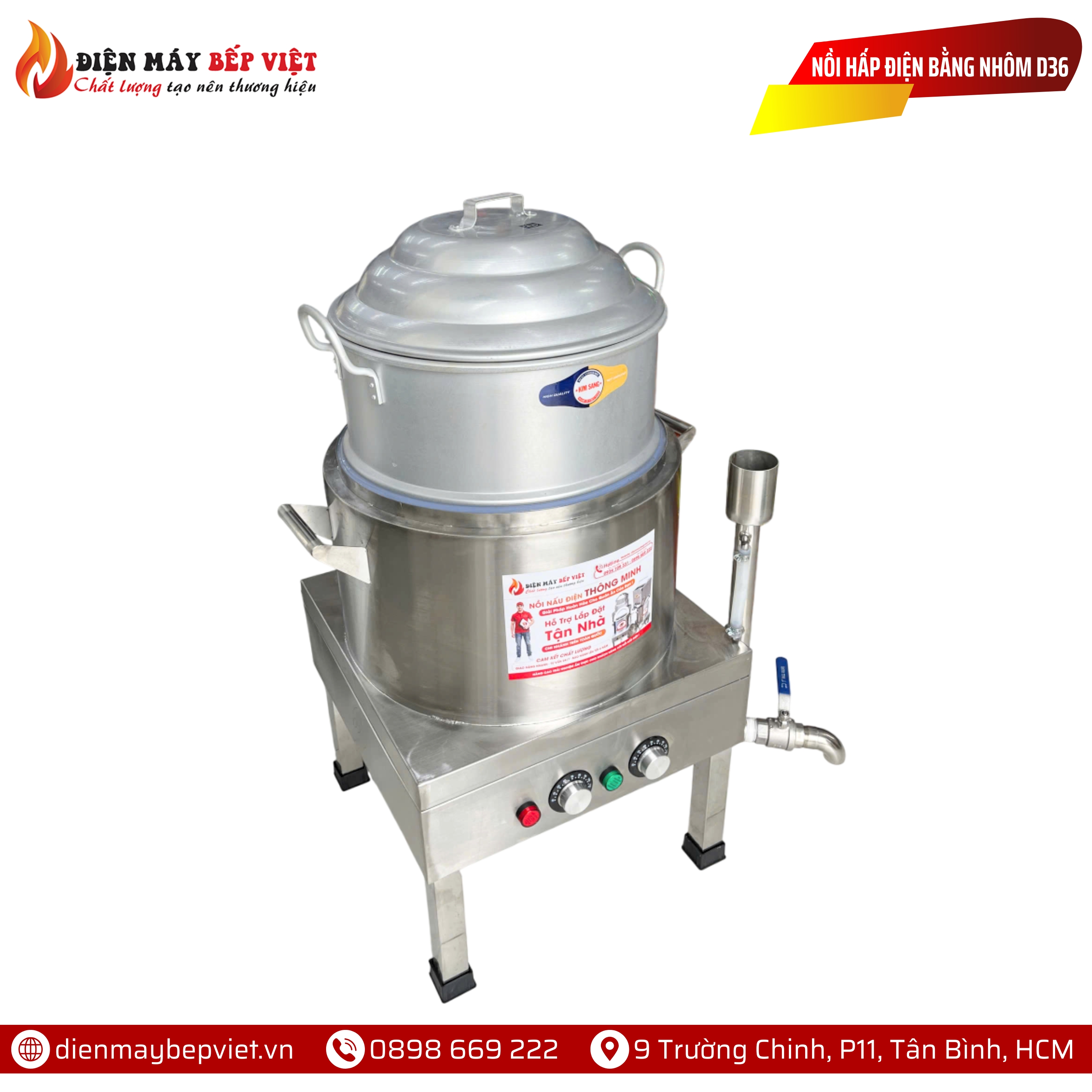 Nồi hấp Điện Bằng Nhôm D36