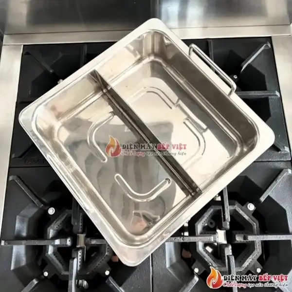 Nồi lẩu 2 ngăn inox hình vuông