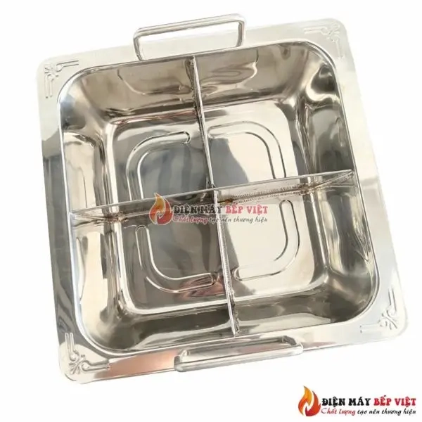 Nồi lẩu 4 ngăn bằng inox