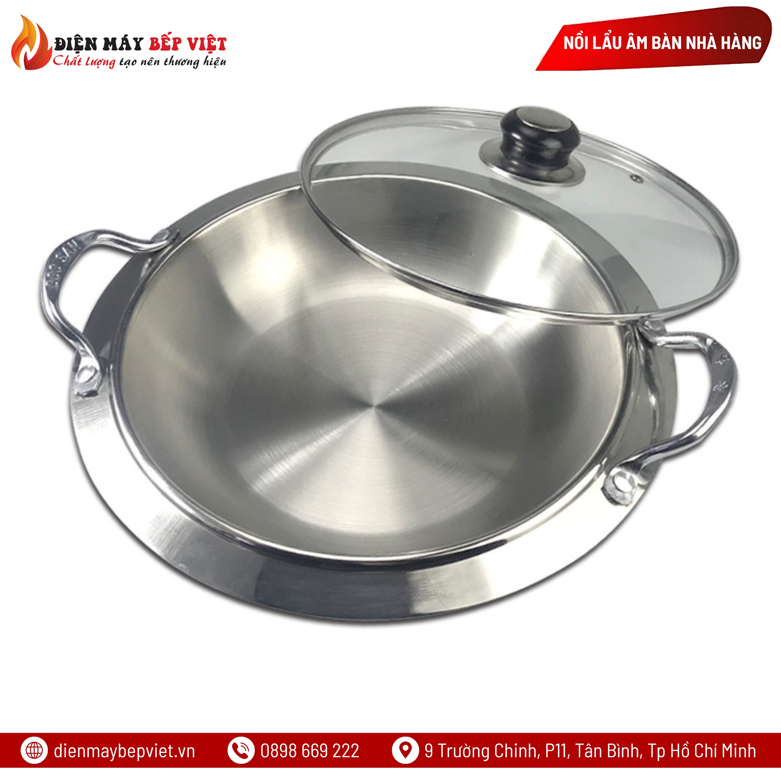 Nồi Lẩu Cạn Hàn Quốc Inox Cao Cấp