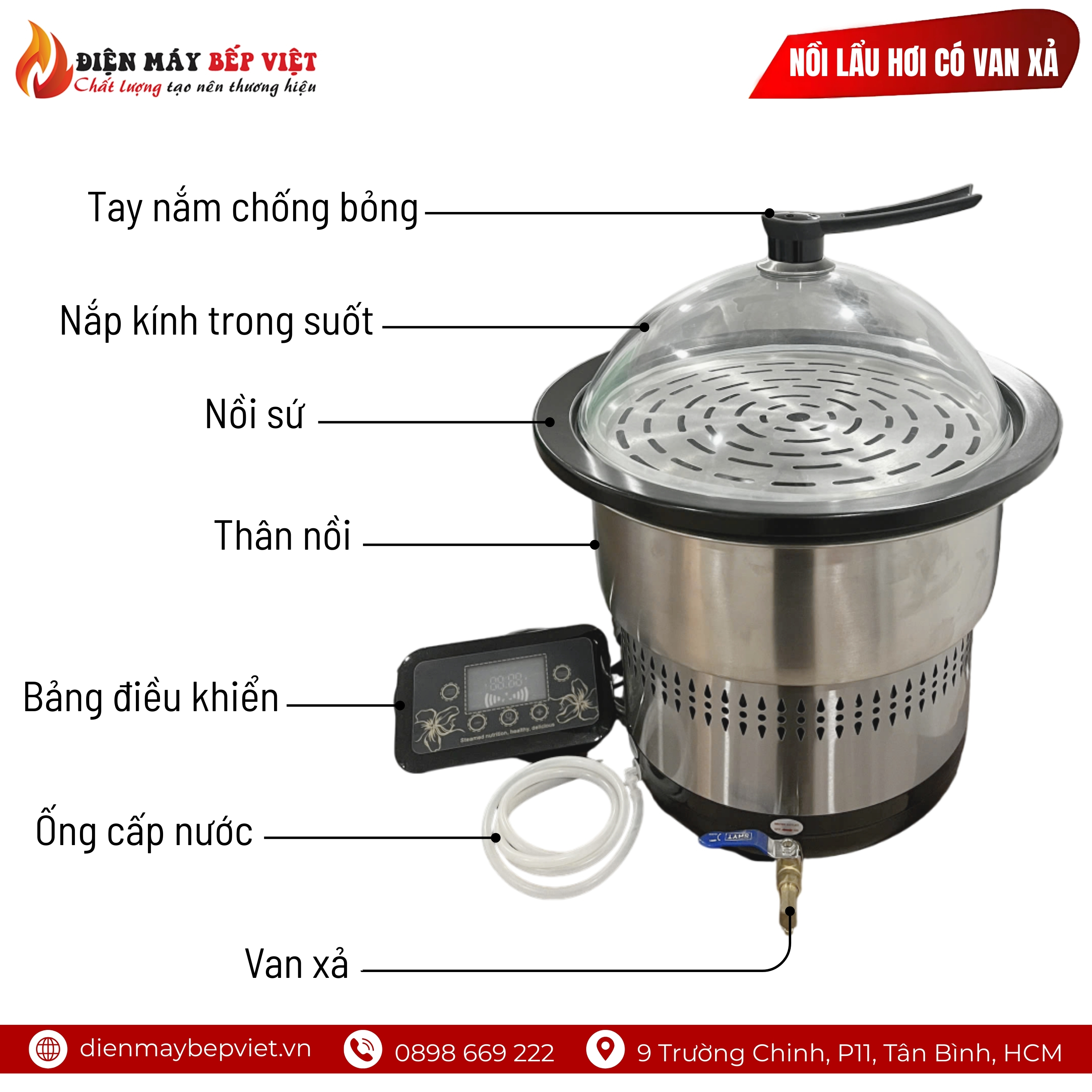 Nồi Lẩu Hơi Có Van Xả