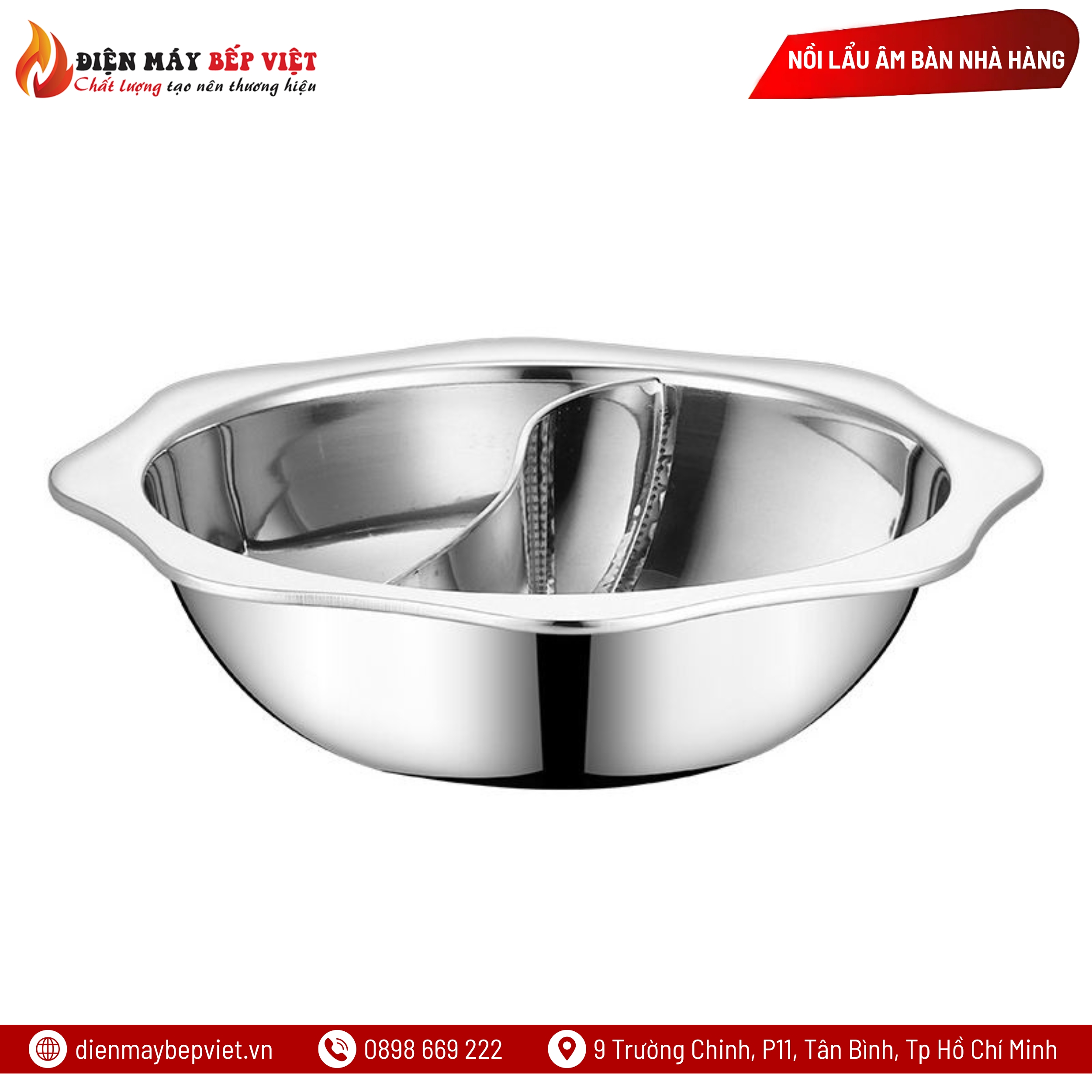 Nồi Lẩu Tròn 2 Ngăn