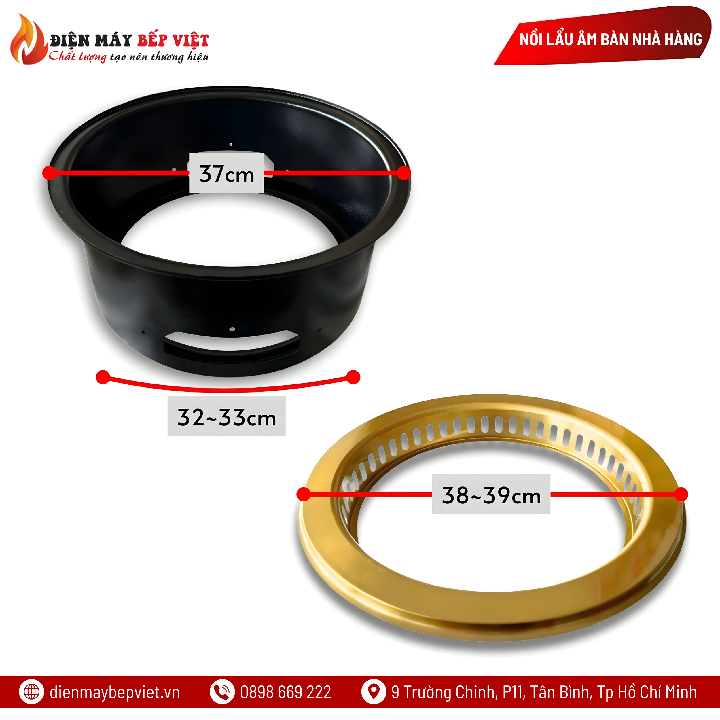 Nồi Lẩu Tròn 2 Ngăn D38 (Màu Vàng)