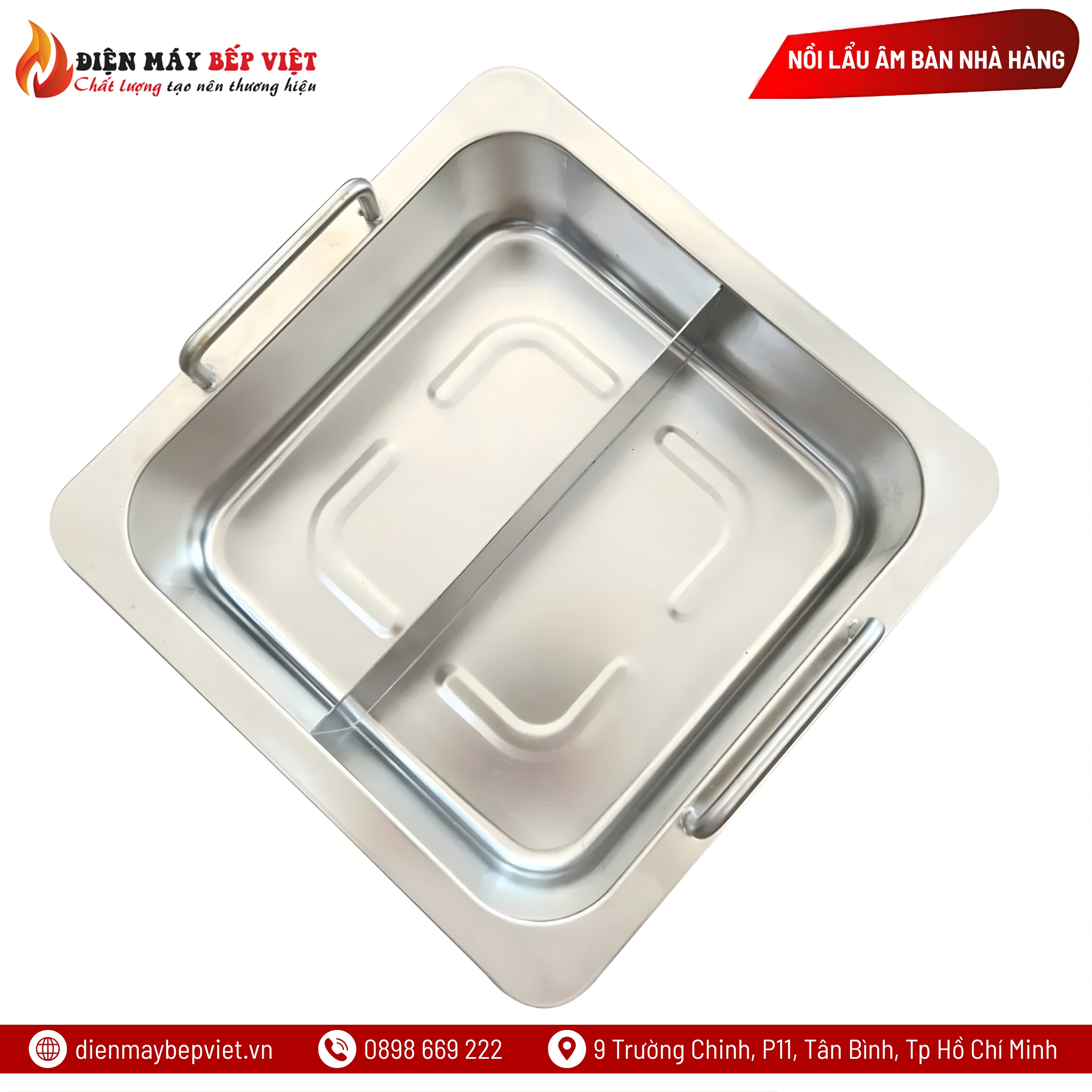 Nồi Lẩu Vuông 2 Ngăn