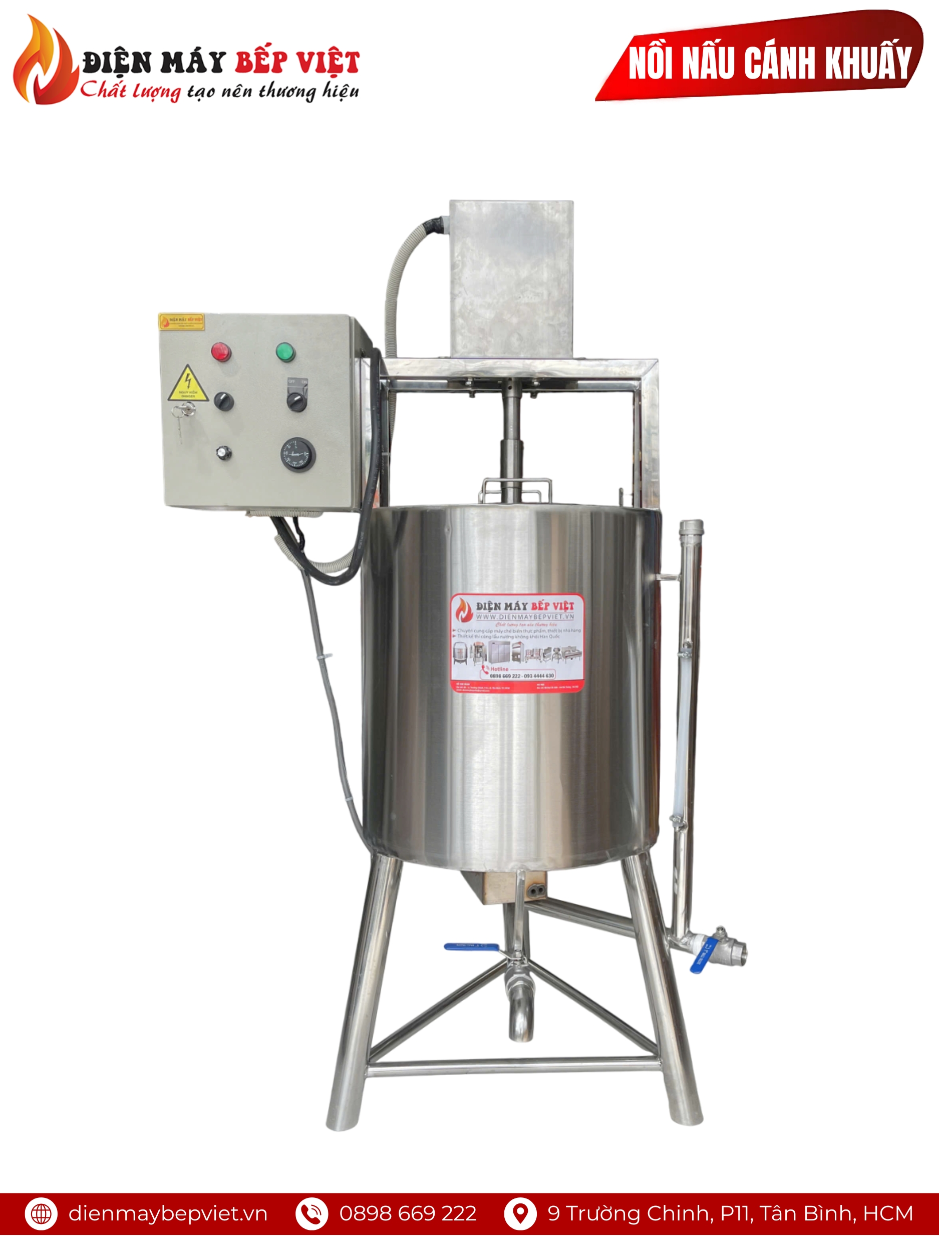 Nồi nấu cánh khuấy 100L