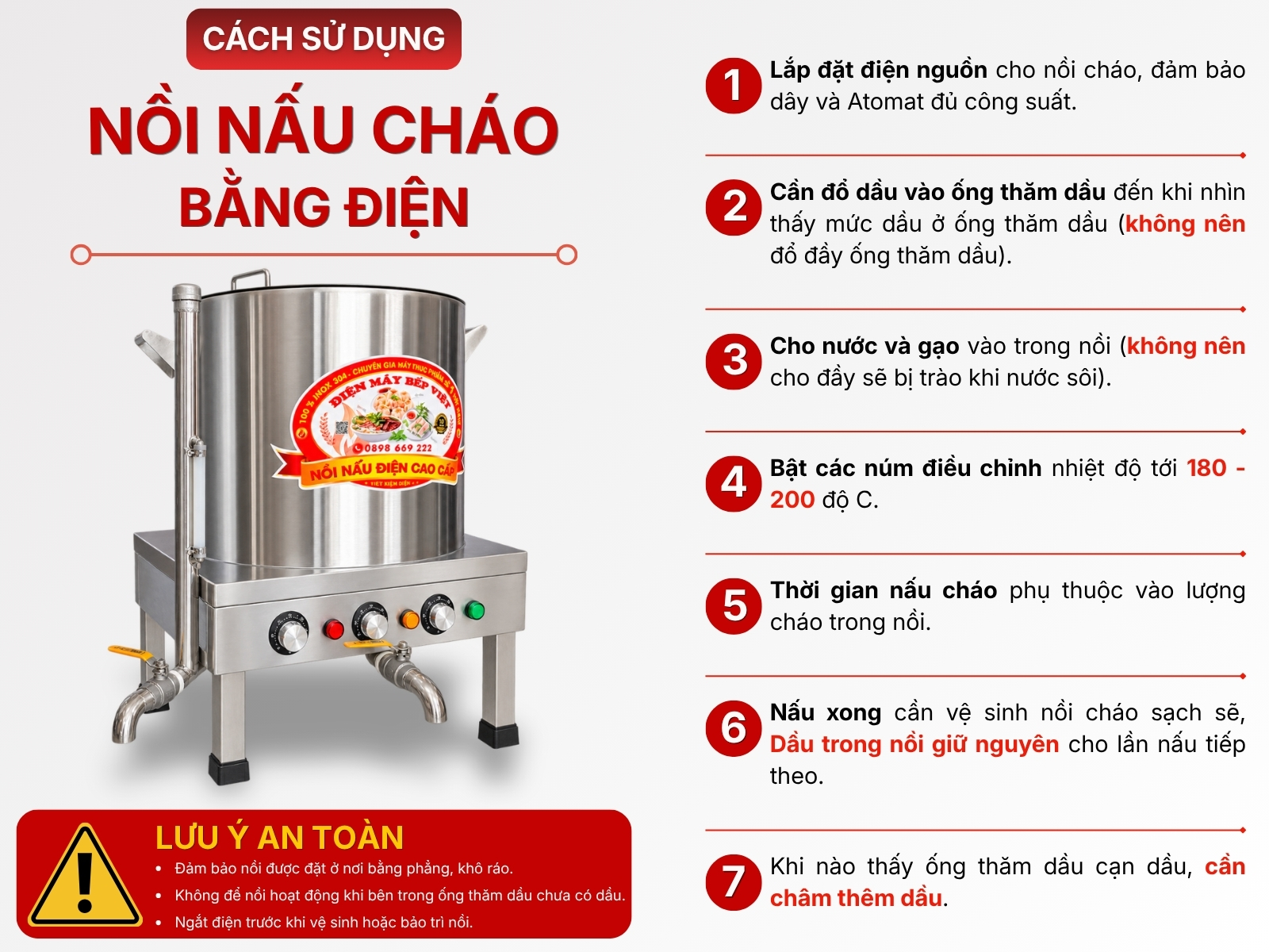 Nồi Nấu Cháo Công Nghiệp 90L