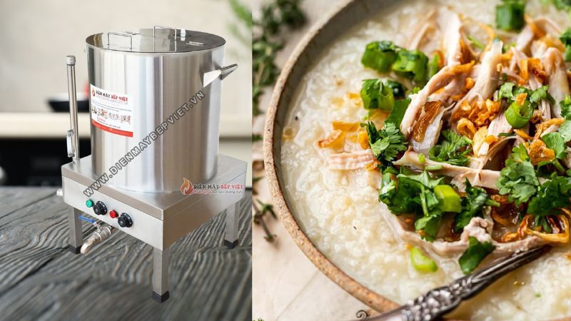 Nồi nấu cháo công nghiệp dùng để nấu cháo thơm ngon
