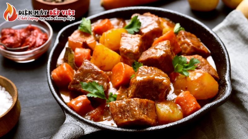 Nồi nấu cháo điện công nghiệp nấu bò kho tiện lợi