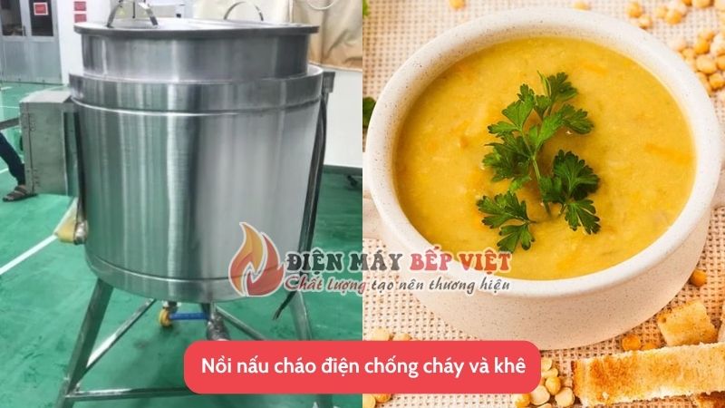 Nồi nấu cháo điện ứng dụng trong sản xuất
