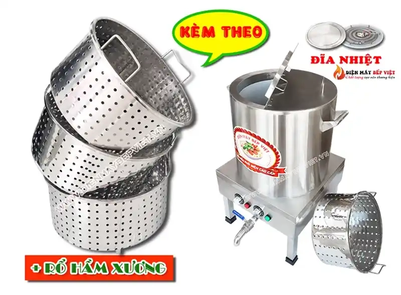 Nồi Nấu Phở Đĩa Nhiệt 300lít-Cao Cấp