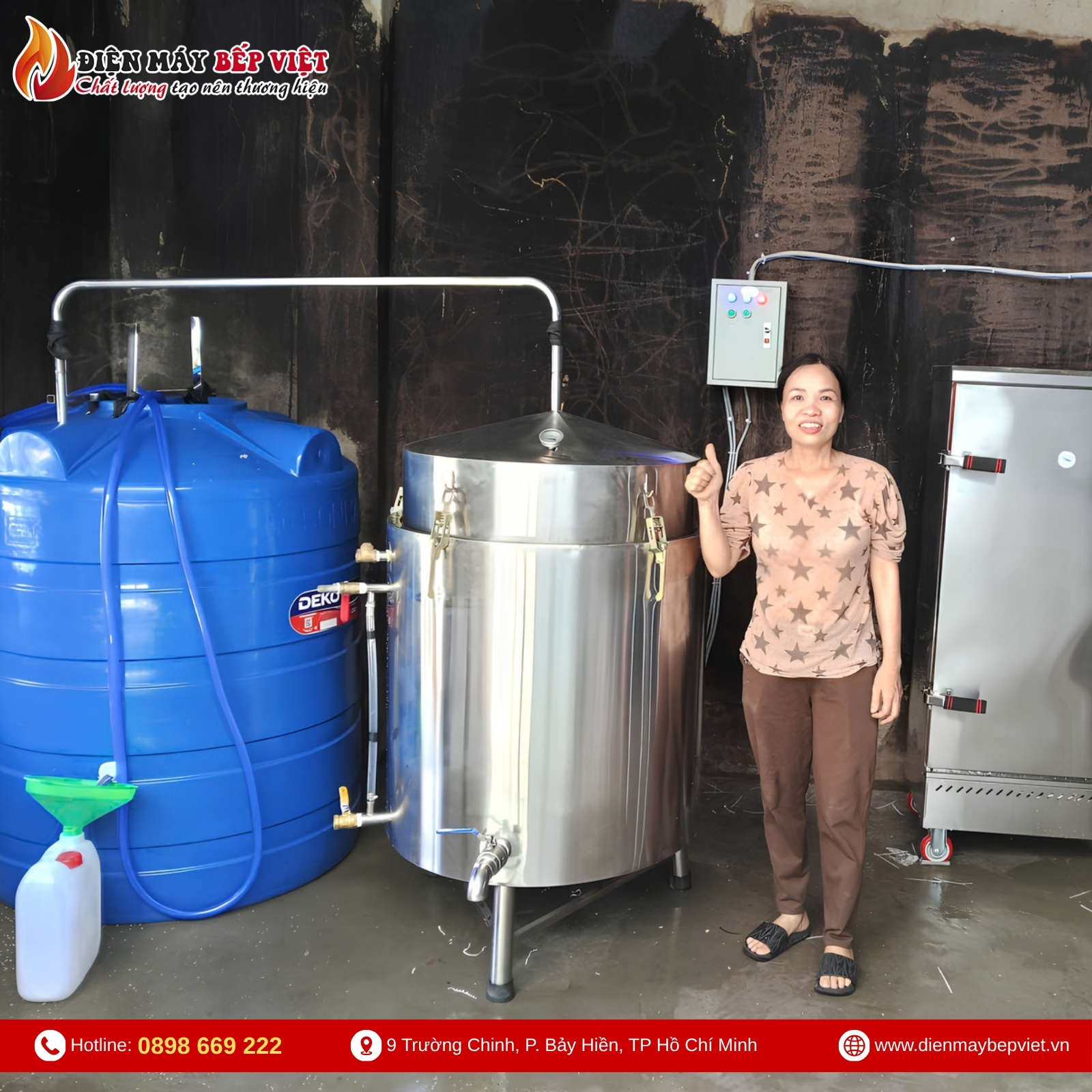 Nồi Nấu Rượu Công Nghiệp 100Kg