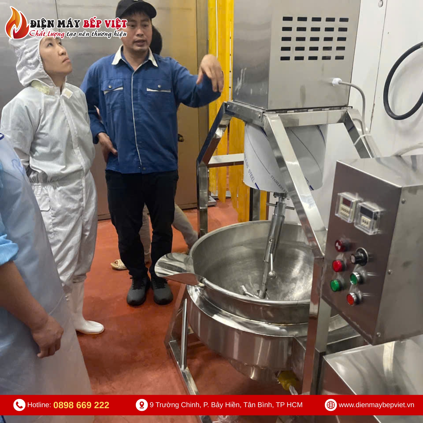 Nồi Nấu Sốt Có Cánh Khuấy Lật Nghiêng 120L