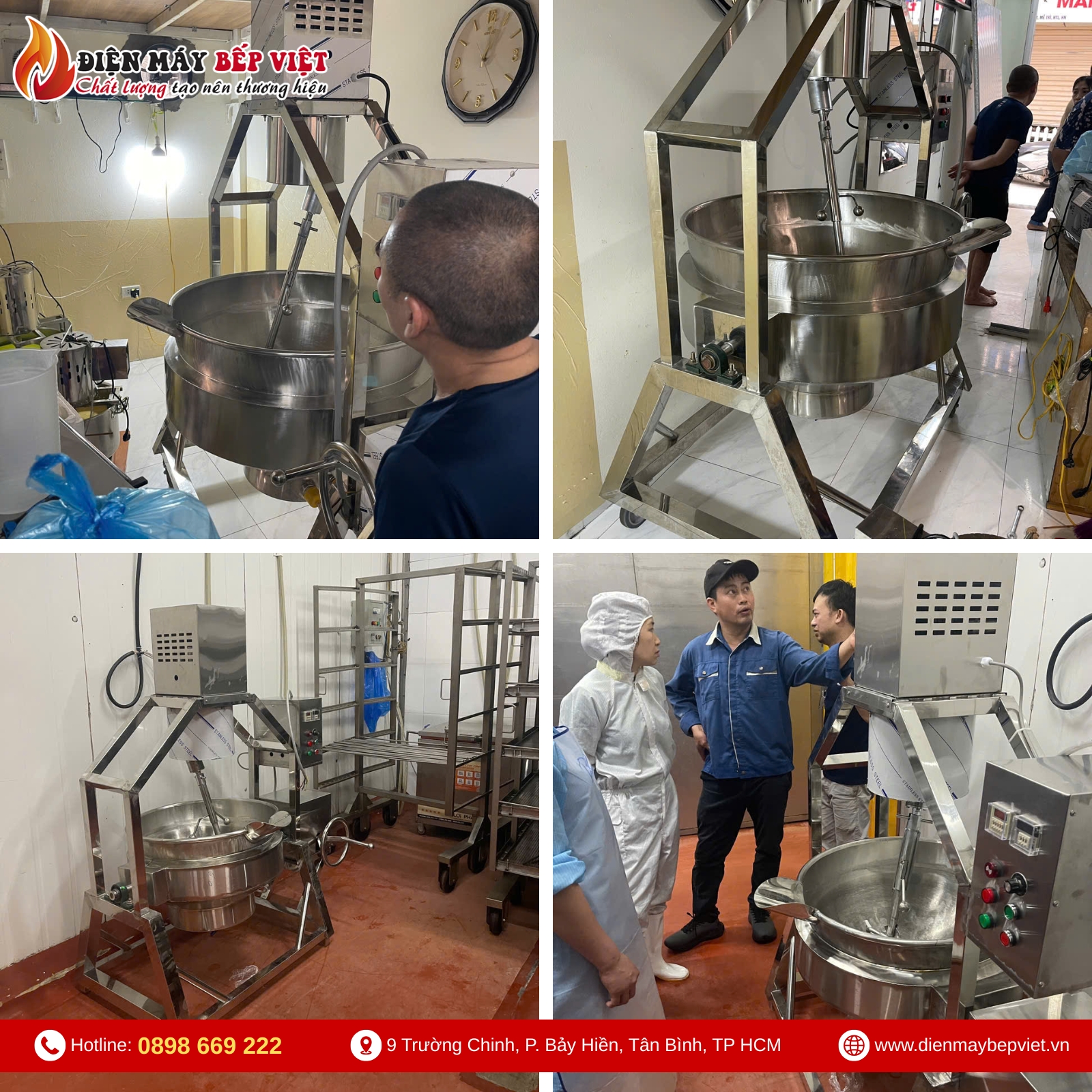 Nồi Nấu Sốt Có Cánh Khuấy Lật Nghiêng 120L